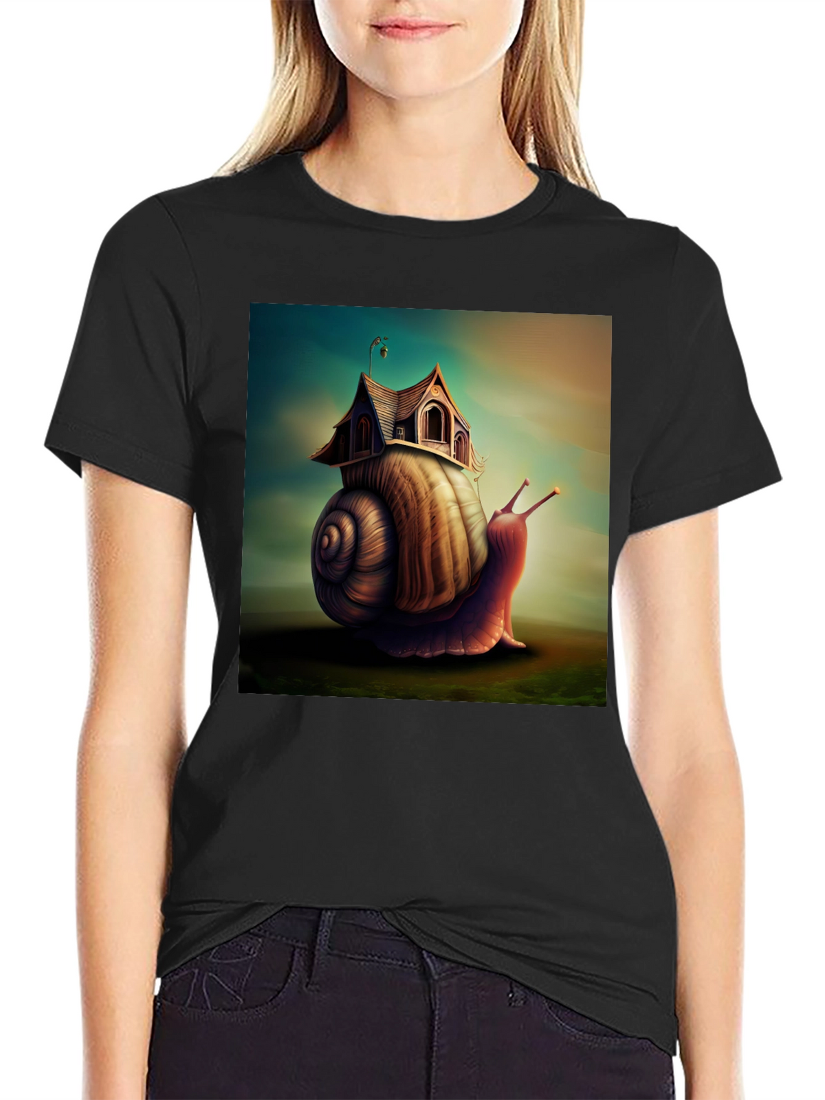Whimsical Snail House Tee