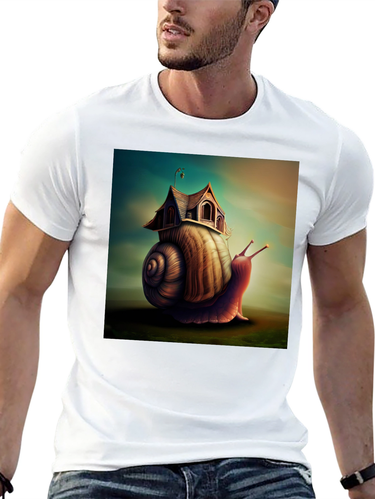 Whimsical Snail House Tee
