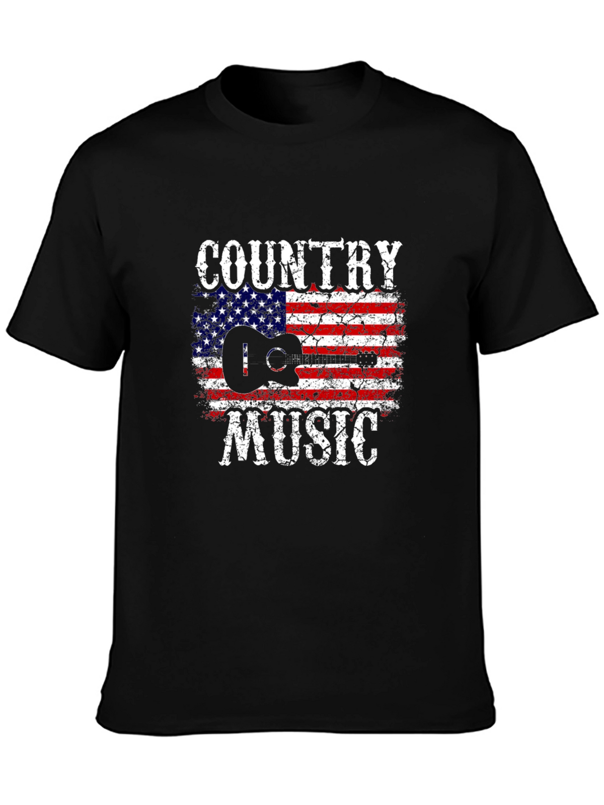 Country Music American Flag Graphic T-Shirt