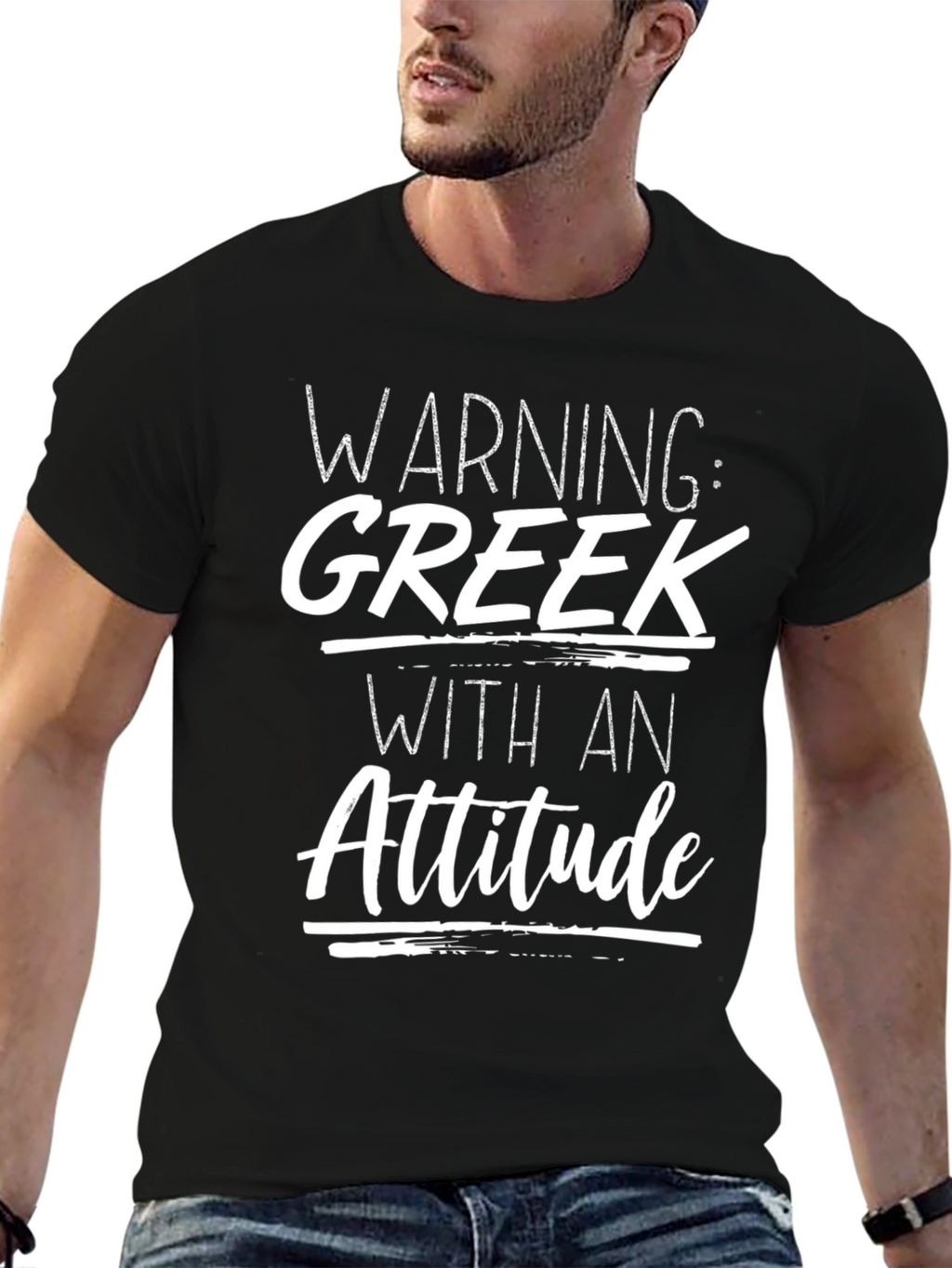 Warning: Greek With An Attitude T-Shirt
