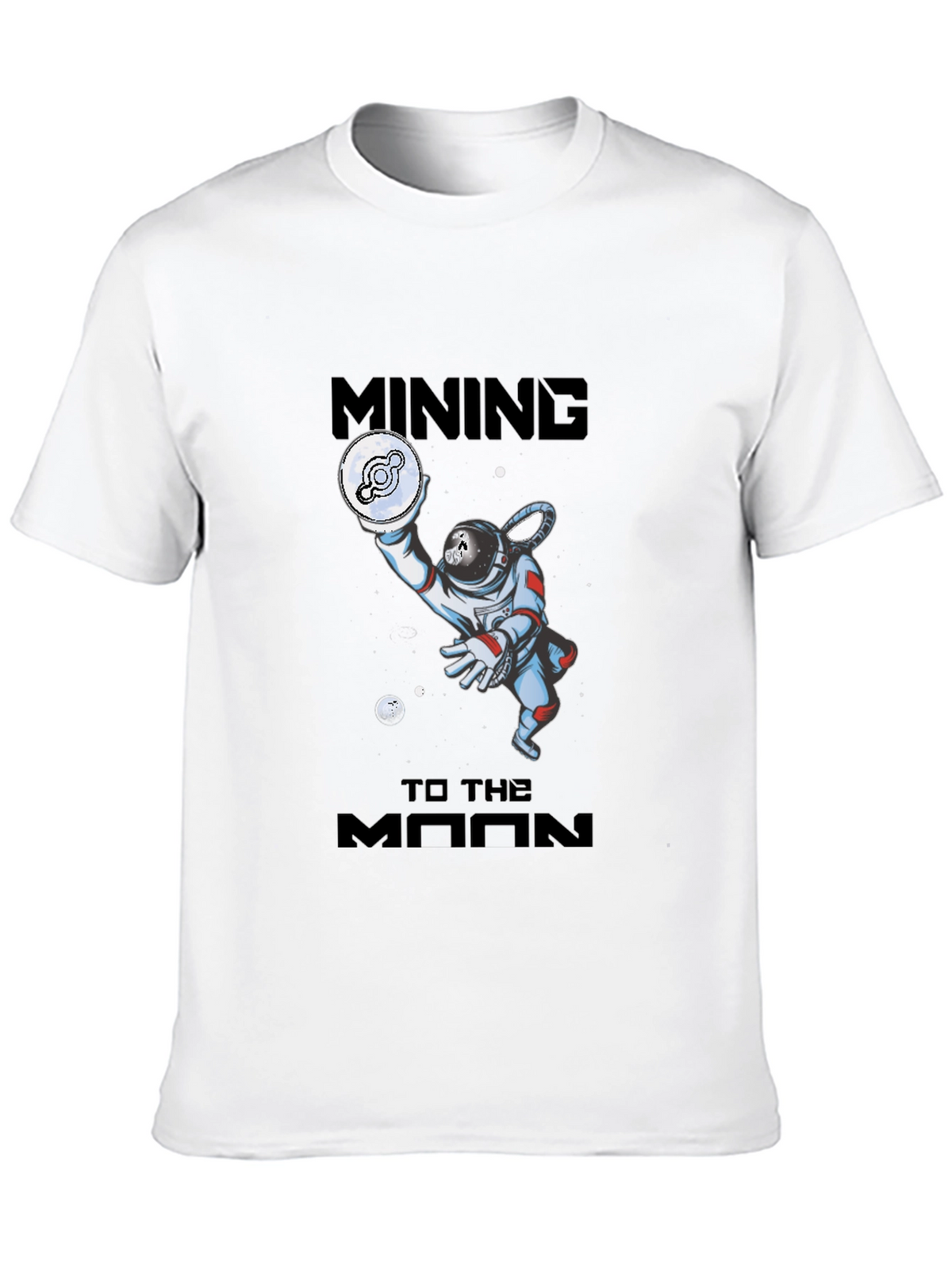 Mining To The Moon Black T-Shirt