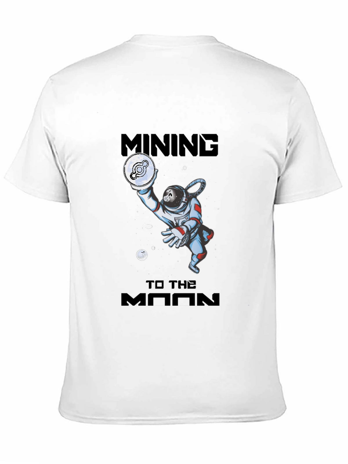 Mining To The Moon Black T-Shirt