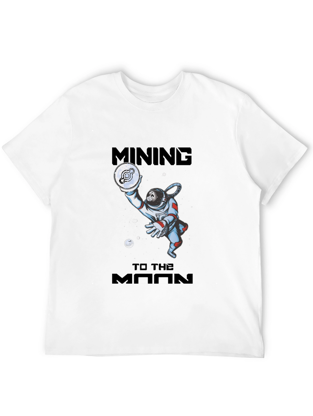 Mining To The Moon Black T-Shirt
