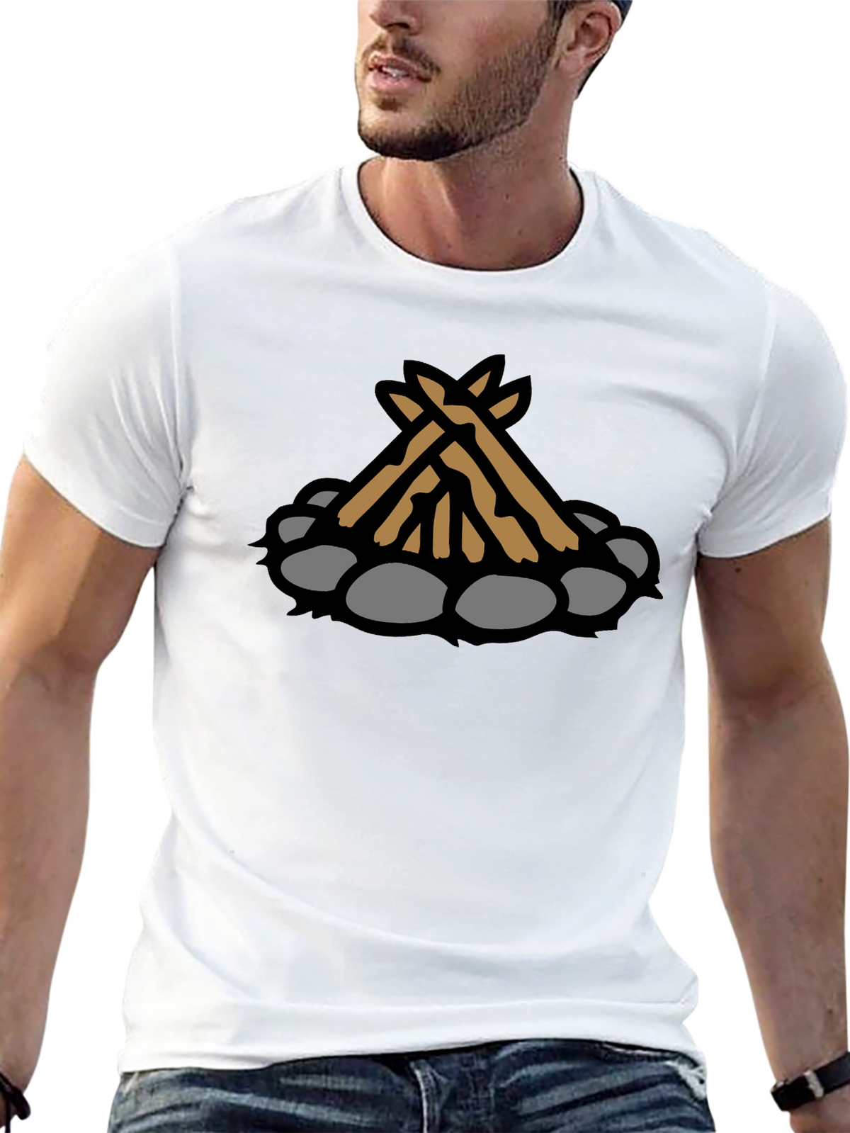 Campfire Graphic Tee - Cozy Outdoor Style