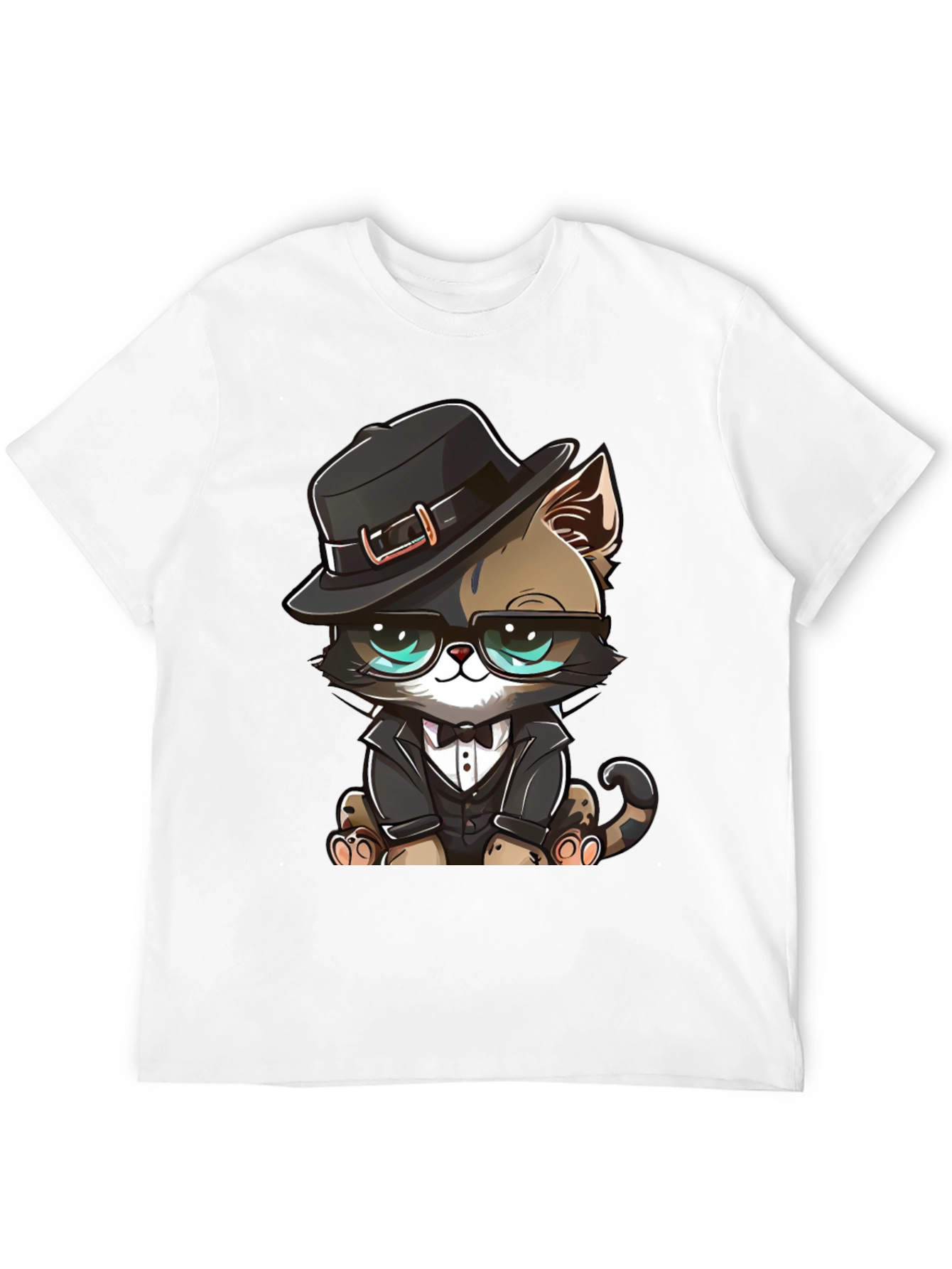 Dapper Cat T-Shirt: Cool Cat in a Suit!