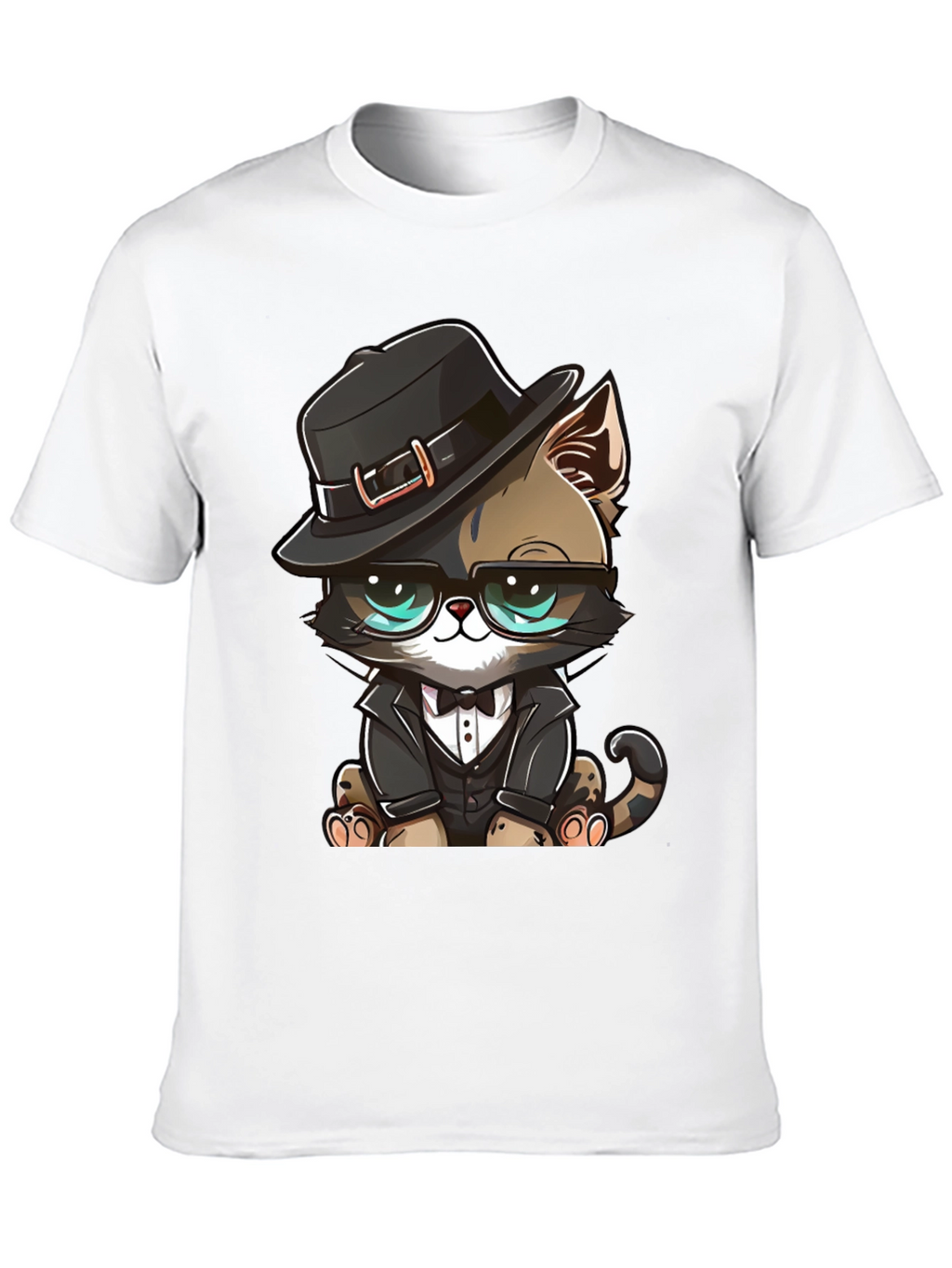 Dapper Cat T-Shirt: Cool Cat in a Suit!