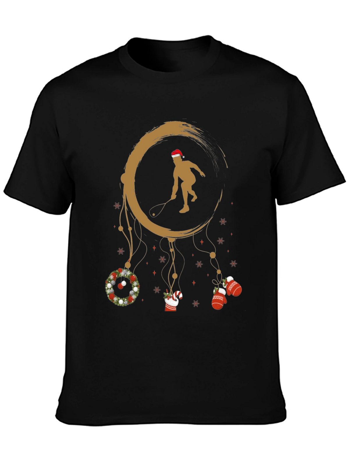 Festive Squash Player Graphic Tee