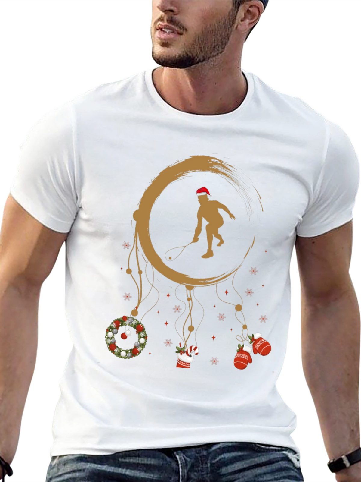 Festive Squash Player Graphic Tee