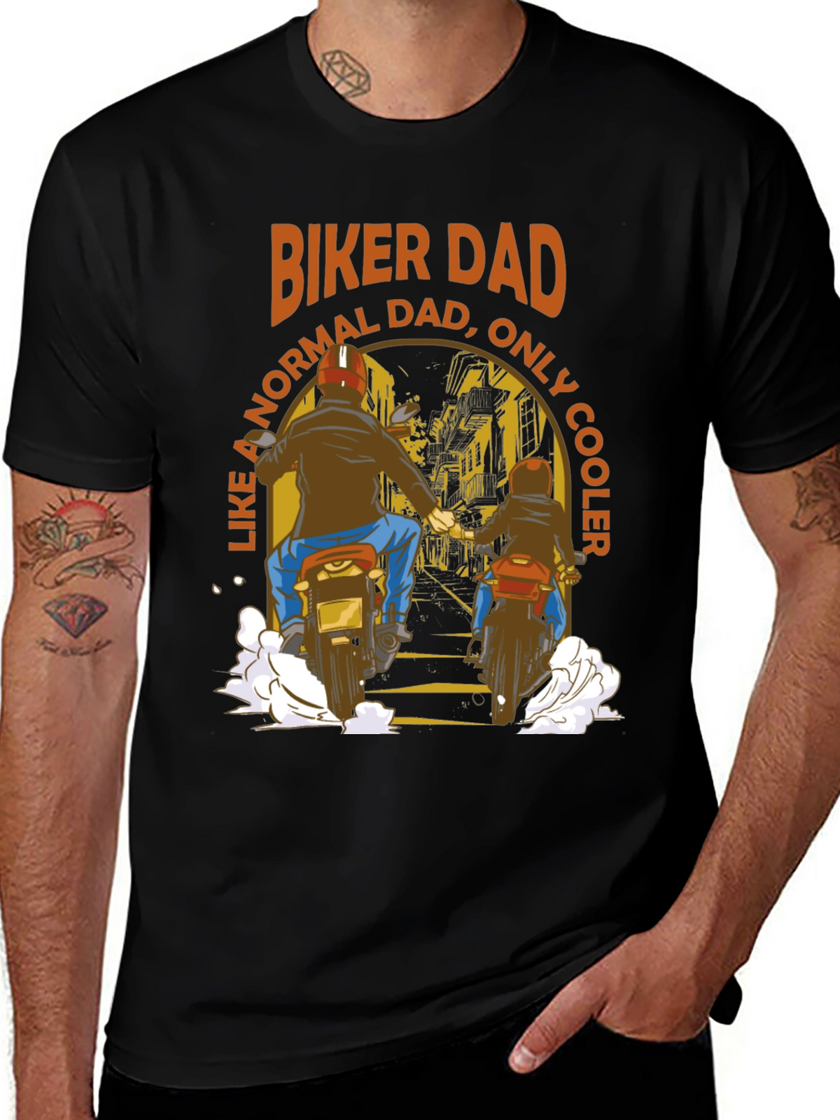 Biker Dad T-Shirt: Cool Fathers Day Gift