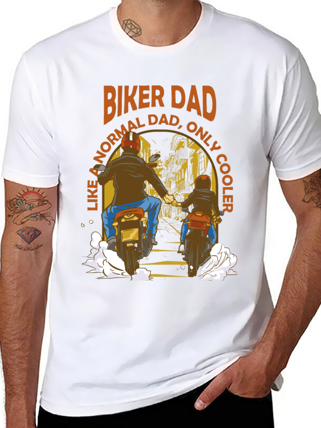 Biker Dad T-Shirt: Cool Fathers Day Gift