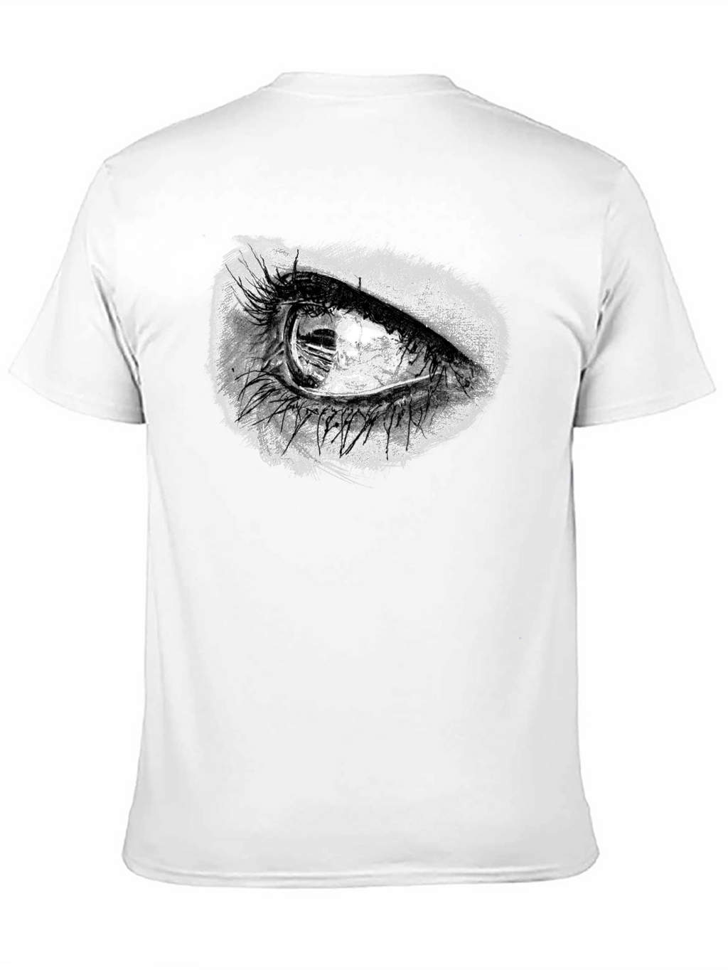 Eye Graphic T-Shirt - Black Crew Neck Tee
