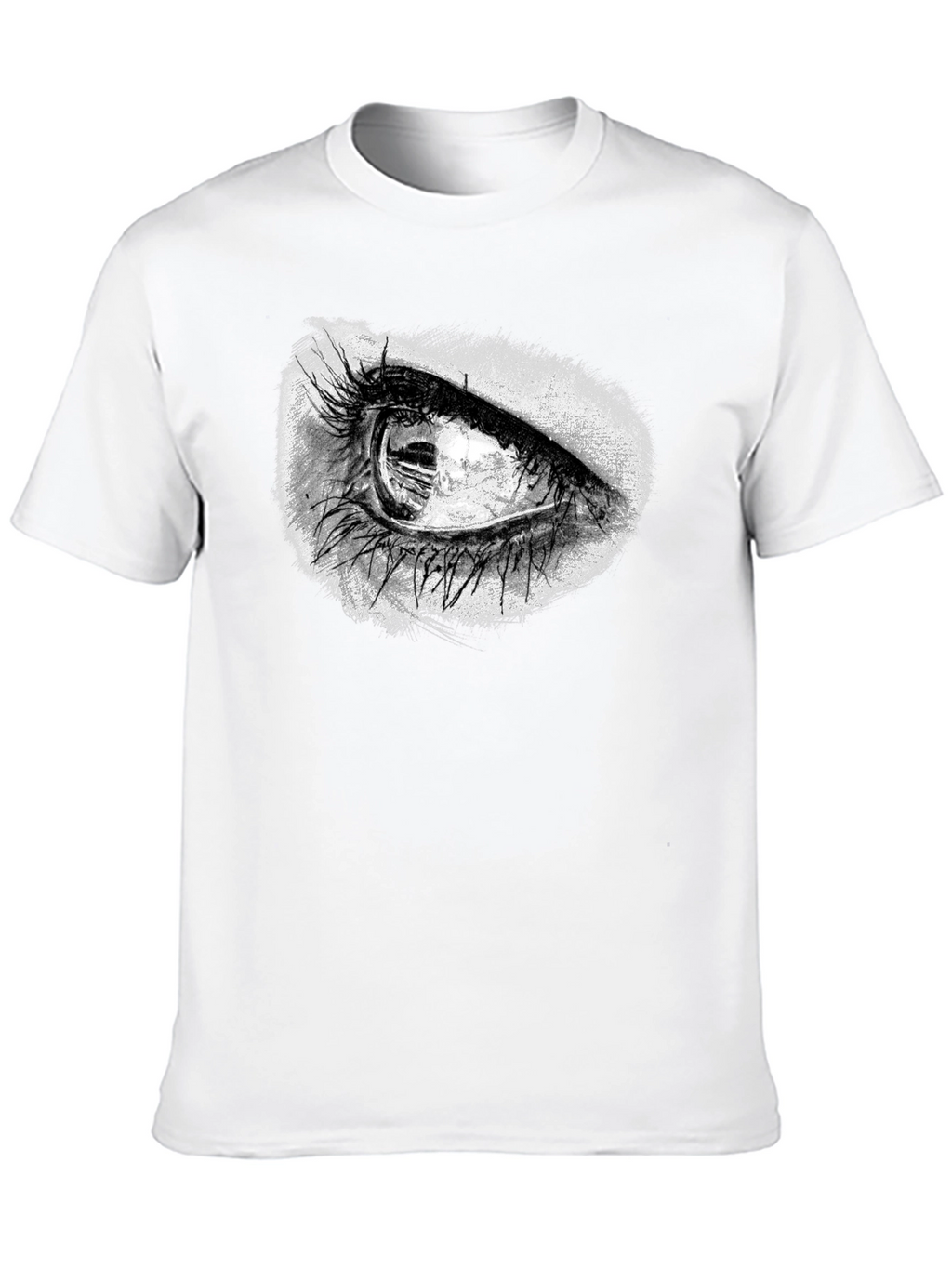 Eye Graphic T-Shirt - Black Crew Neck Tee