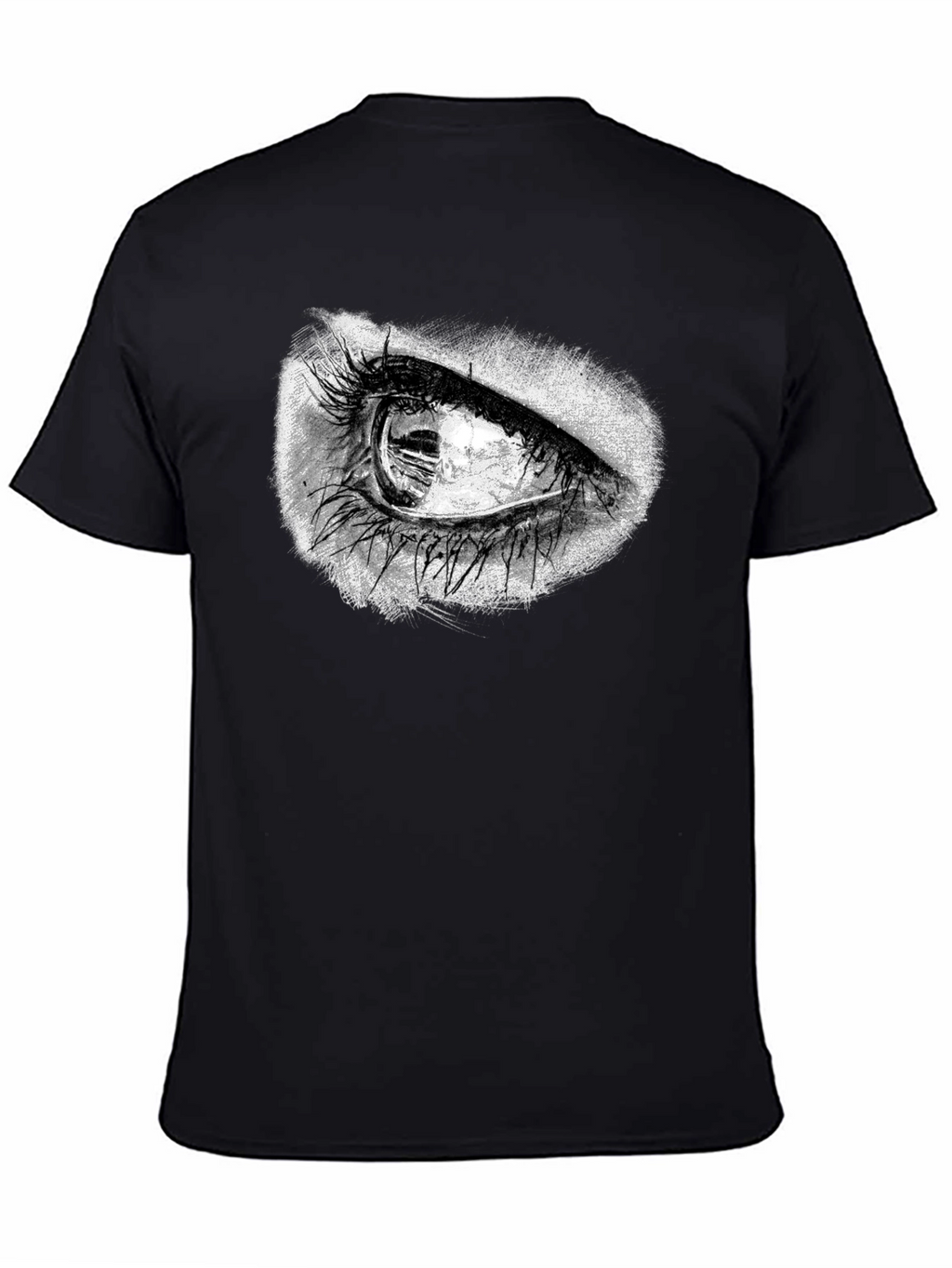 Eye Graphic T-Shirt - Black Crew Neck Tee