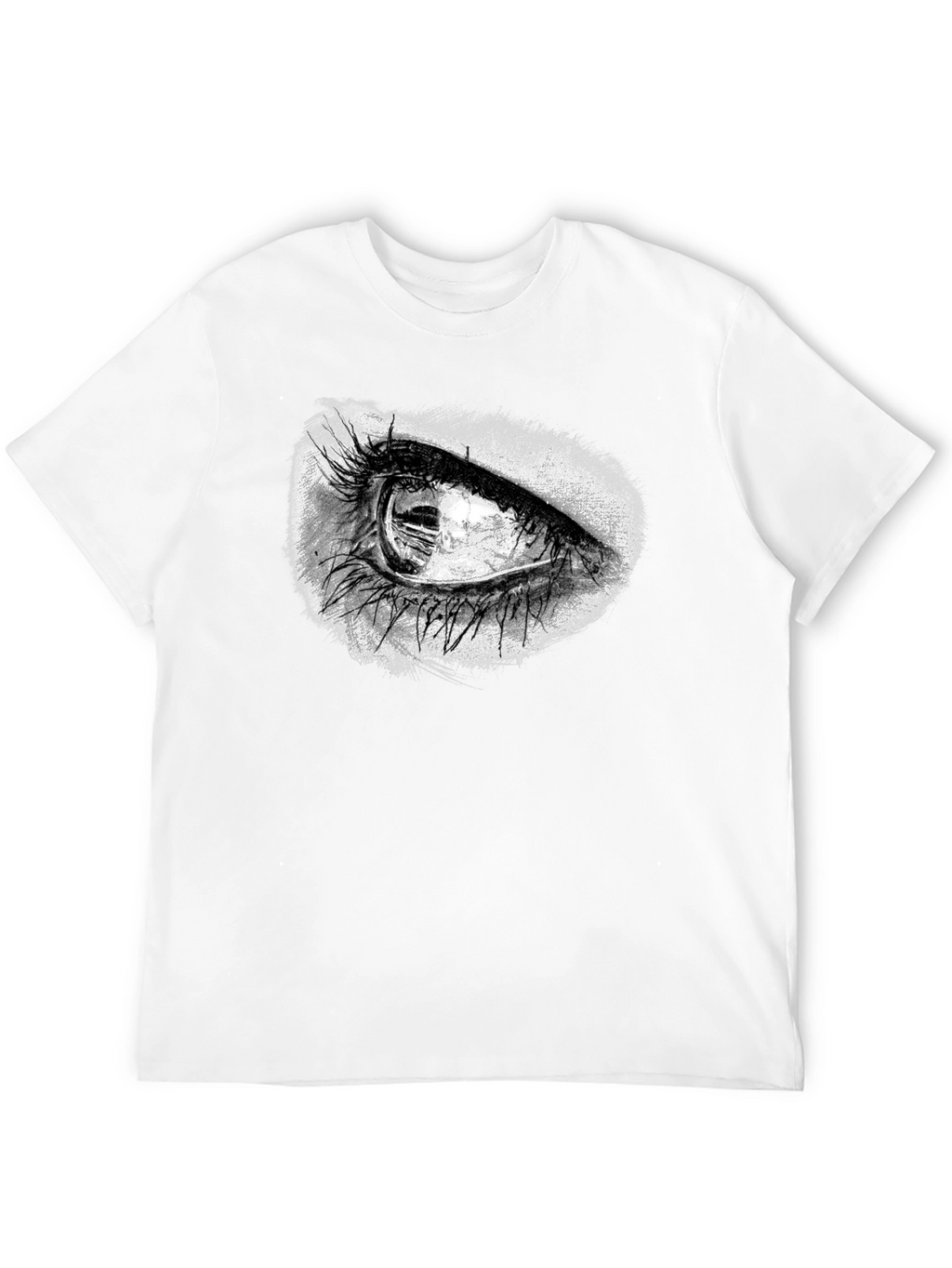 Eye Graphic T-Shirt - Black Crew Neck Tee