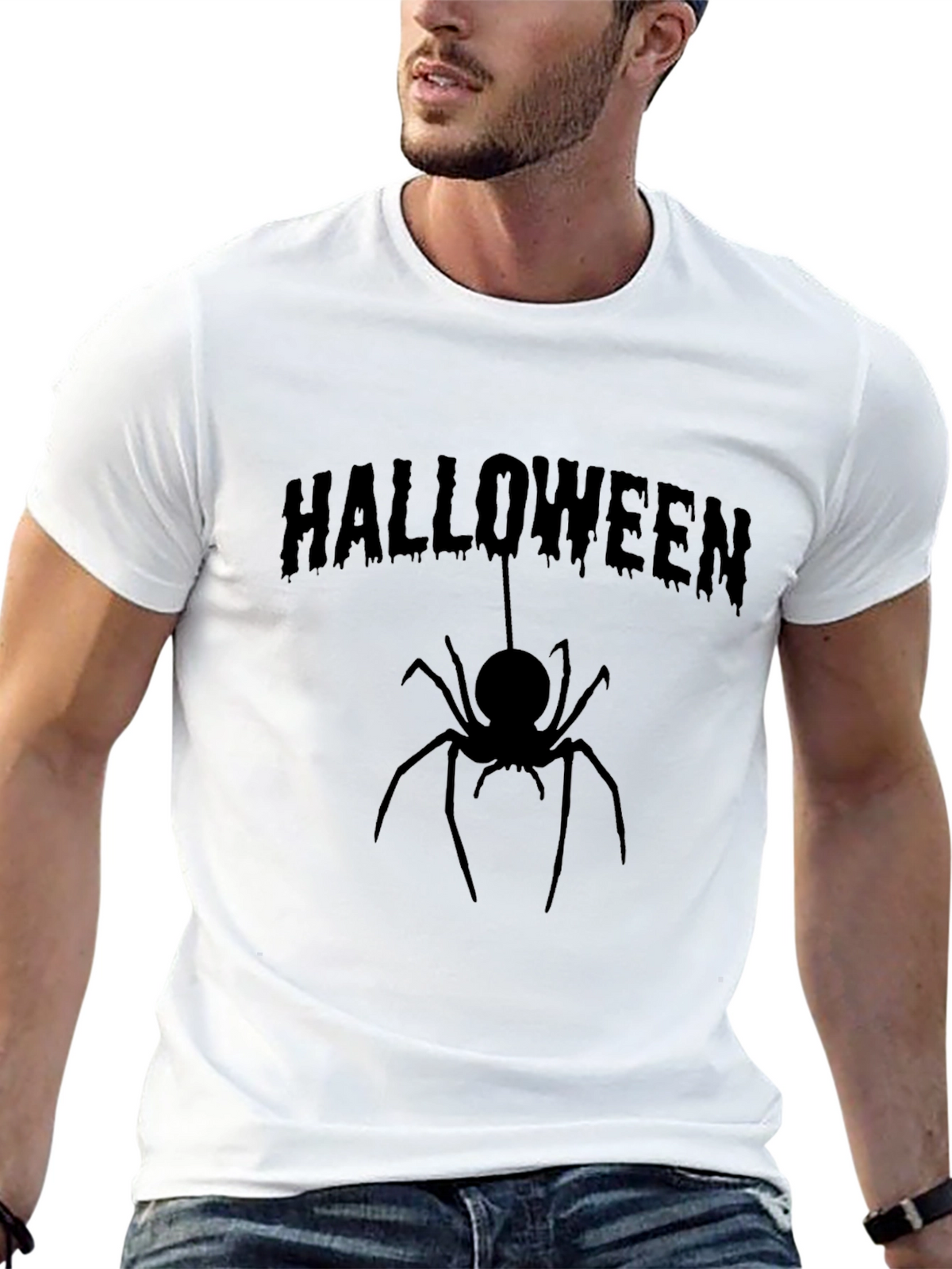 Halloween Spider Graphic T-Shirt