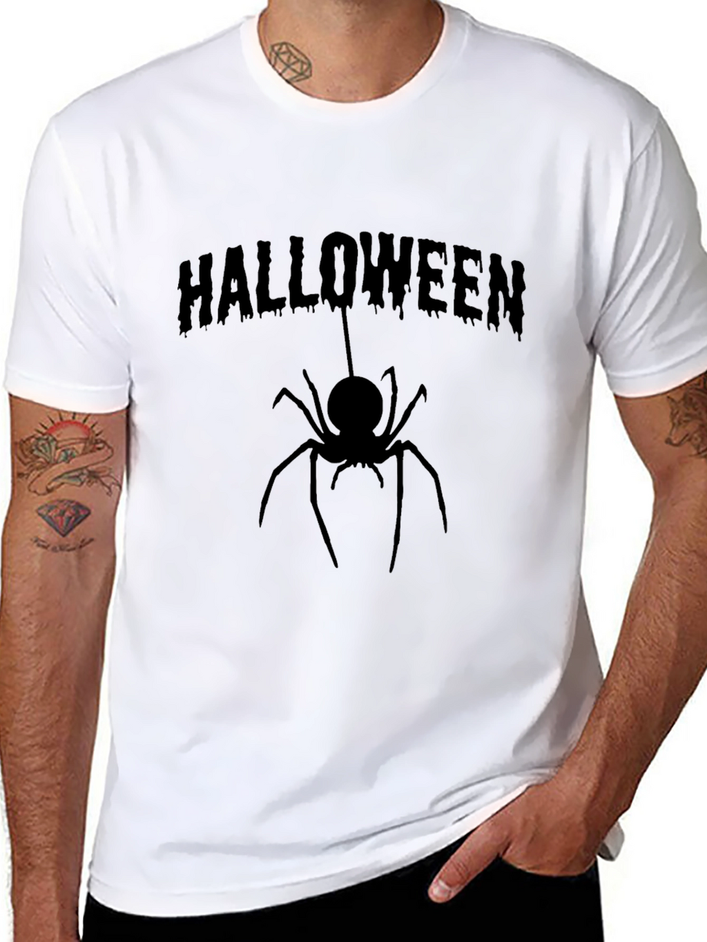 Halloween Spider Graphic T-Shirt