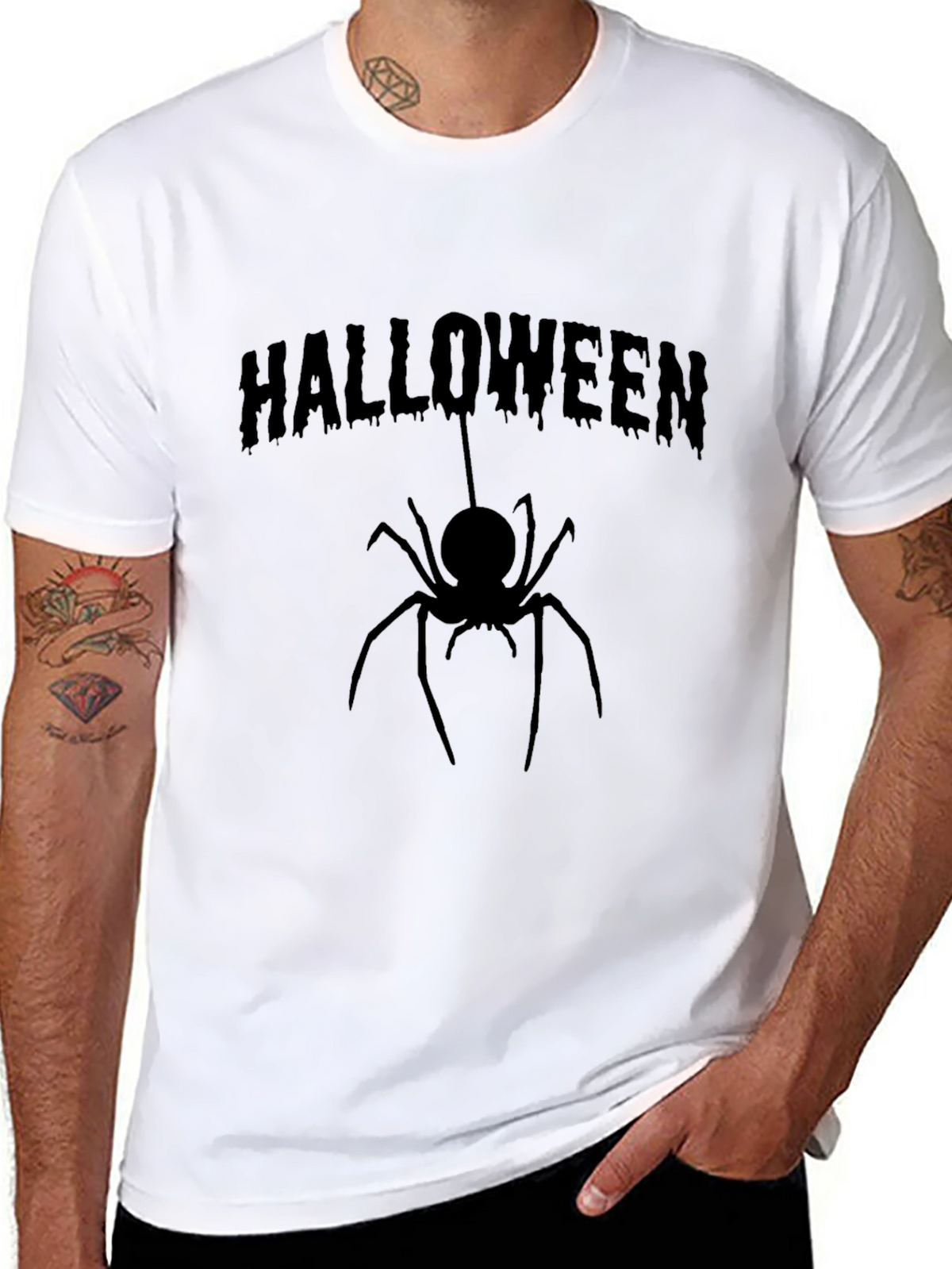 Halloween Spider Graphic T-Shirt
