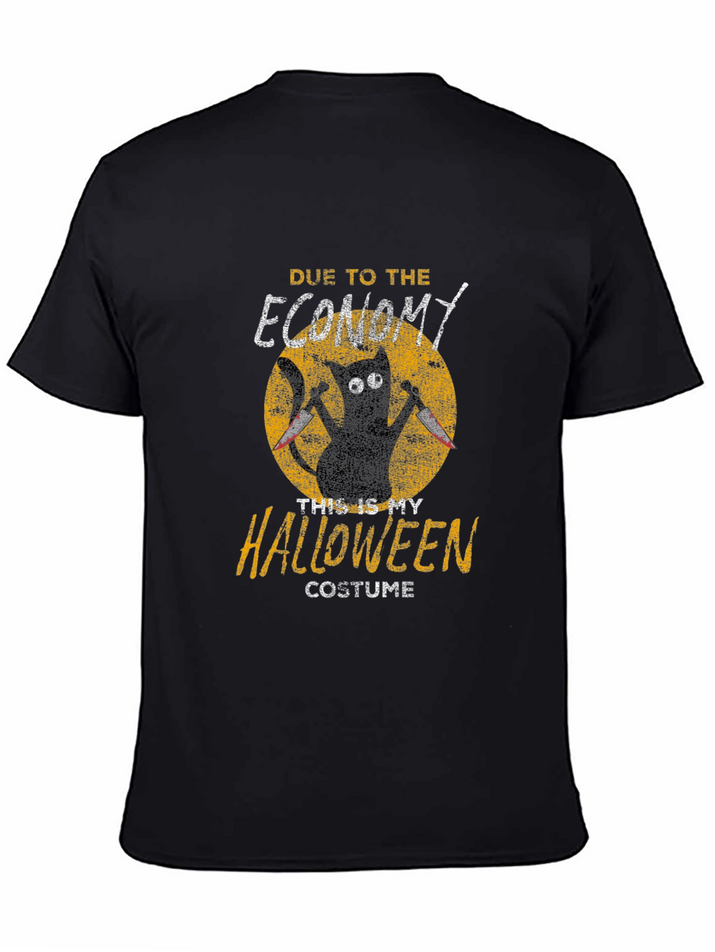 Economy Halloween Costume Black Cat Graphic T-Shirt