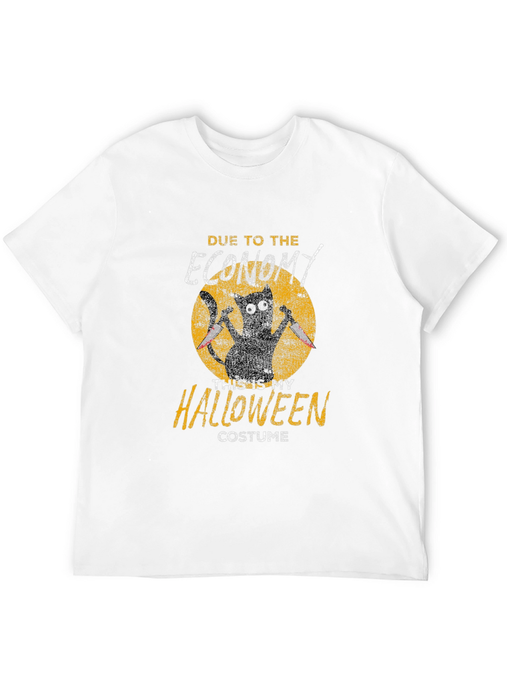 Economy Halloween Costume Black Cat Graphic T-Shirt