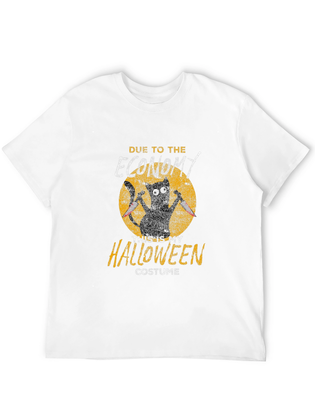 Economy Halloween Costume Black Cat Graphic T-Shirt