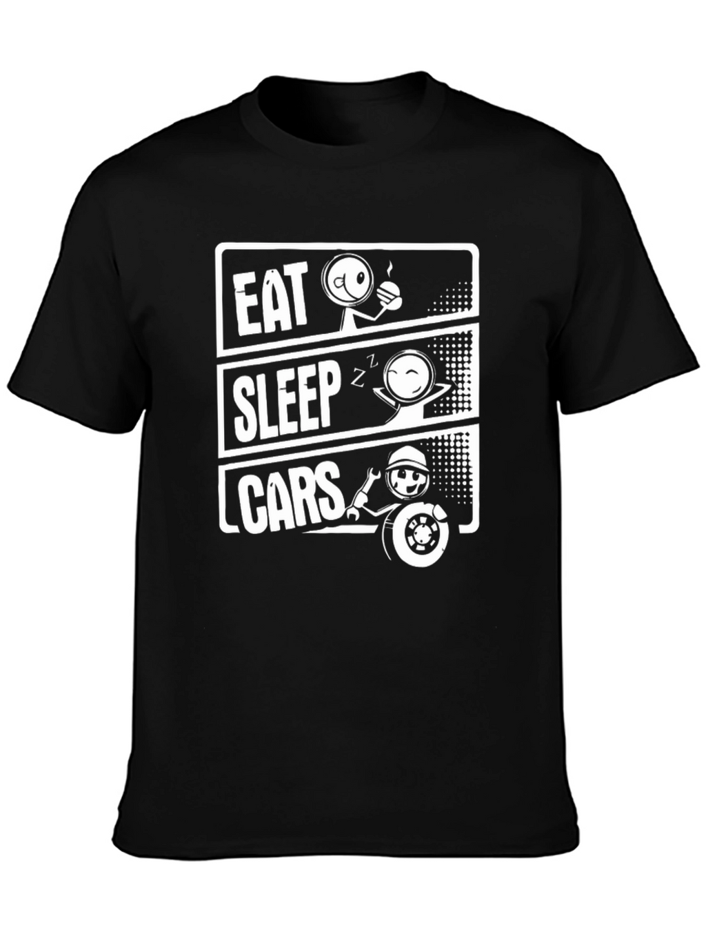 Eat Sleep Cars T-Shirt - Car Enthusiast Tee