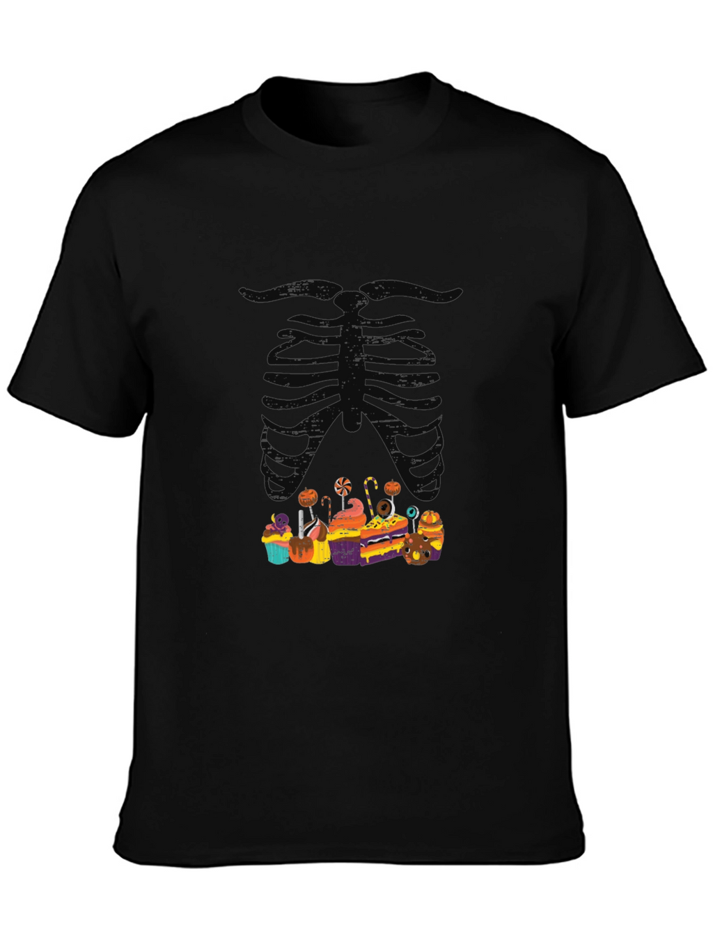 Halloween Skeleton Treats Graphic T-Shirt