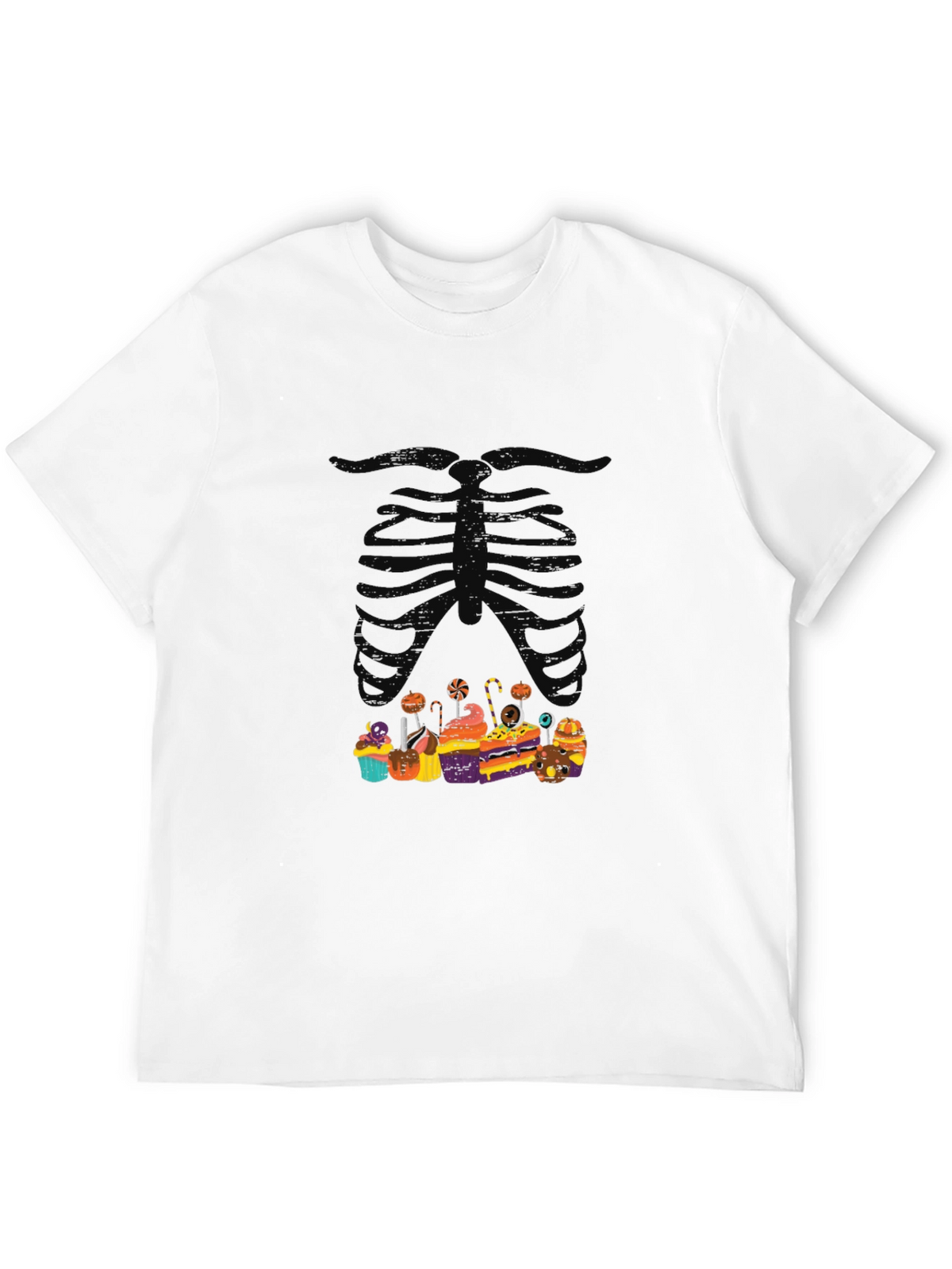Halloween Skeleton Treats Graphic T-Shirt