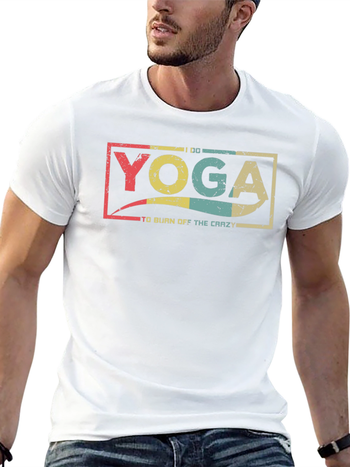 Yoga To Burn Off The Crazy Black T-Shirt