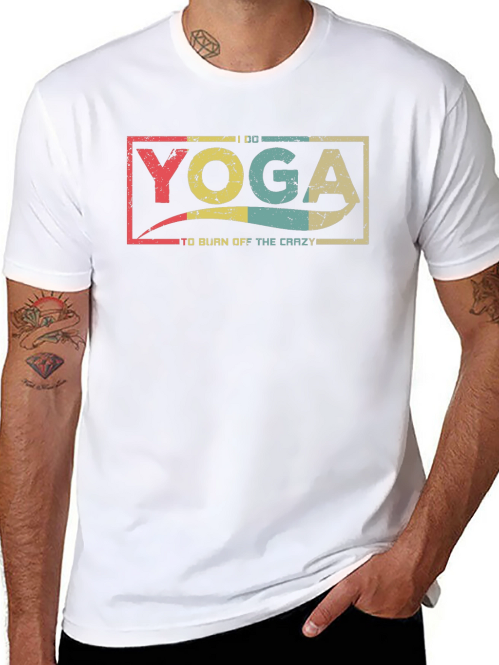 Yoga To Burn Off The Crazy Black T-Shirt