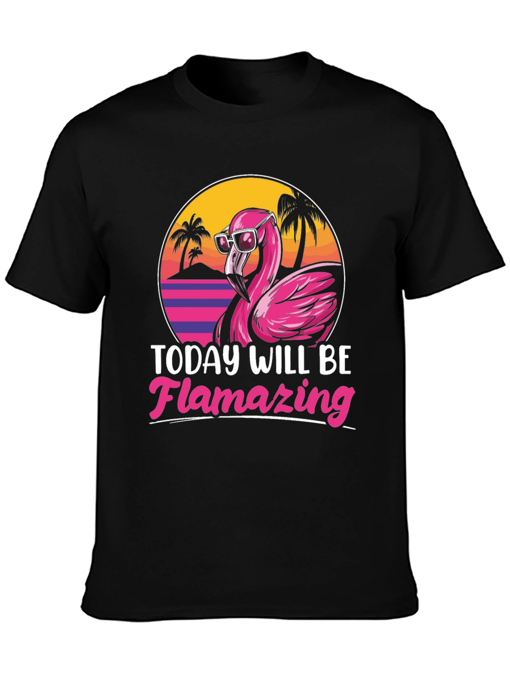 Flamingo Graphic T-Shirt - Today Will Be Flamazing