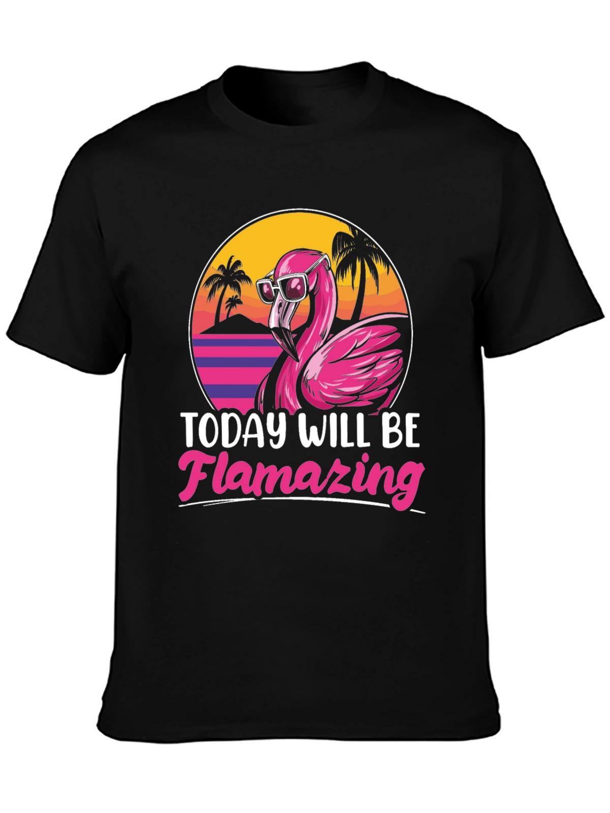 Flamingo Graphic T-Shirt - Today Will Be Flamazing