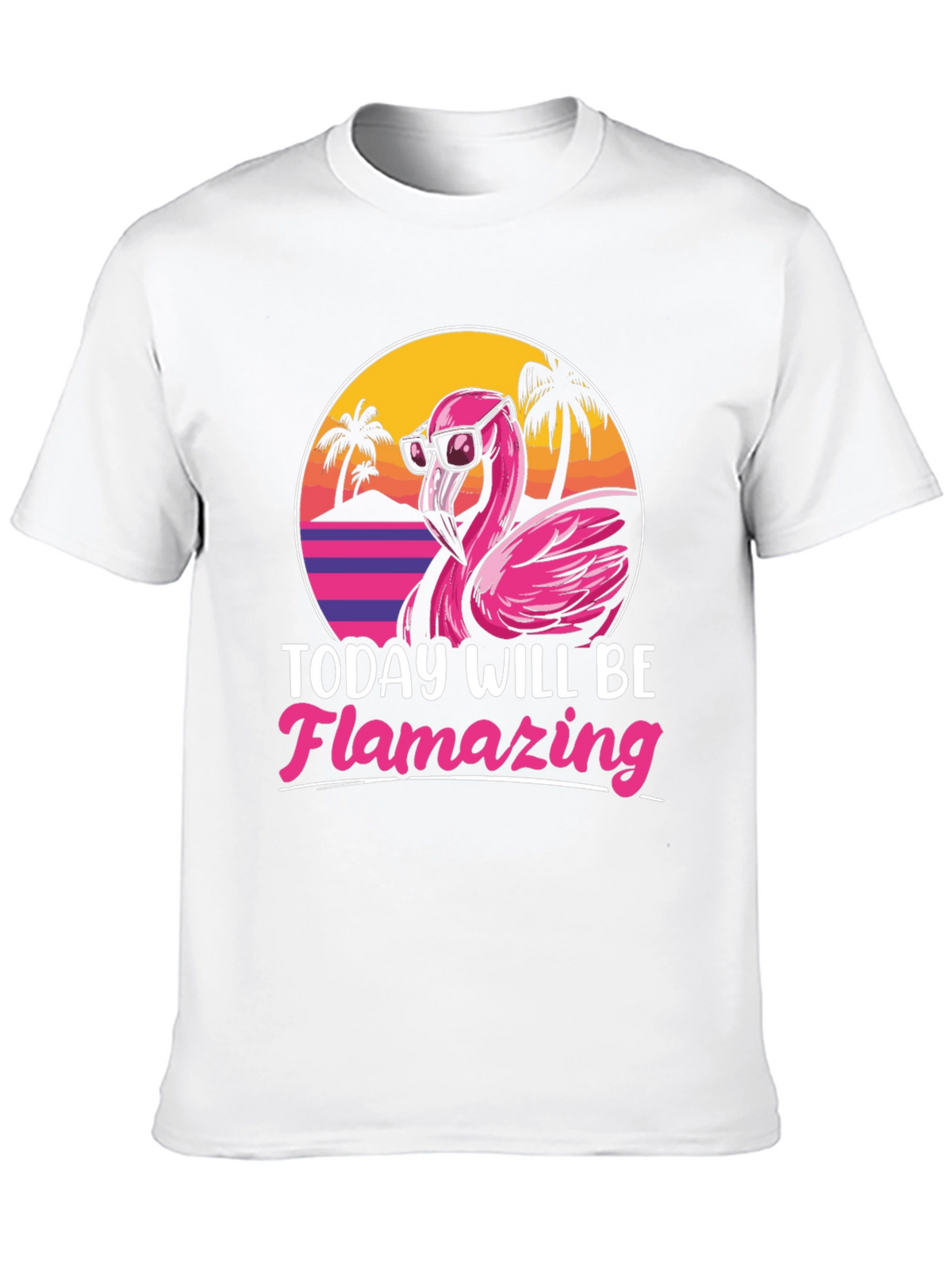 Flamingo Graphic T-Shirt - Today Will Be Flamazing
