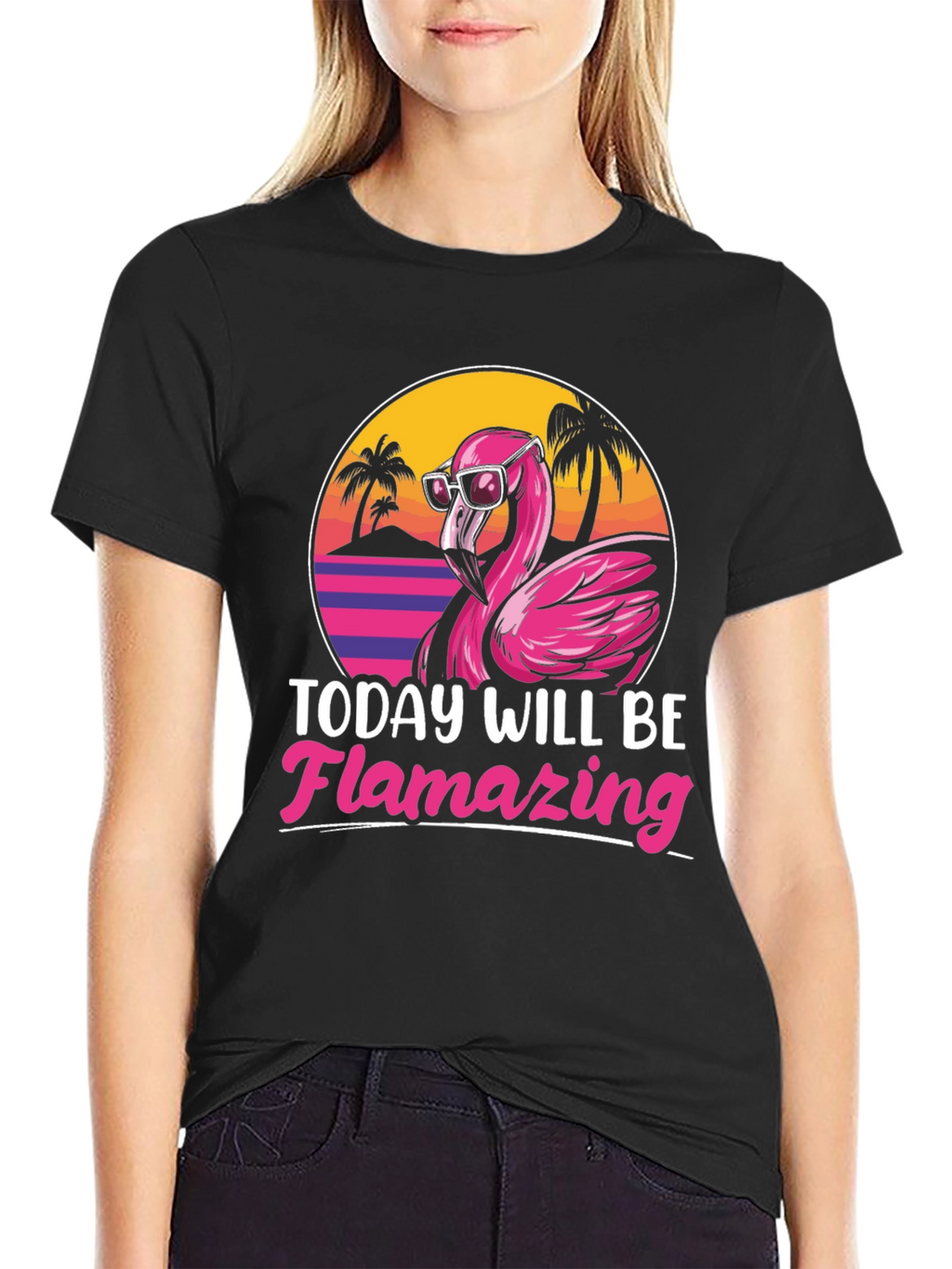 Flamingo Graphic T-Shirt - Today Will Be Flamazing