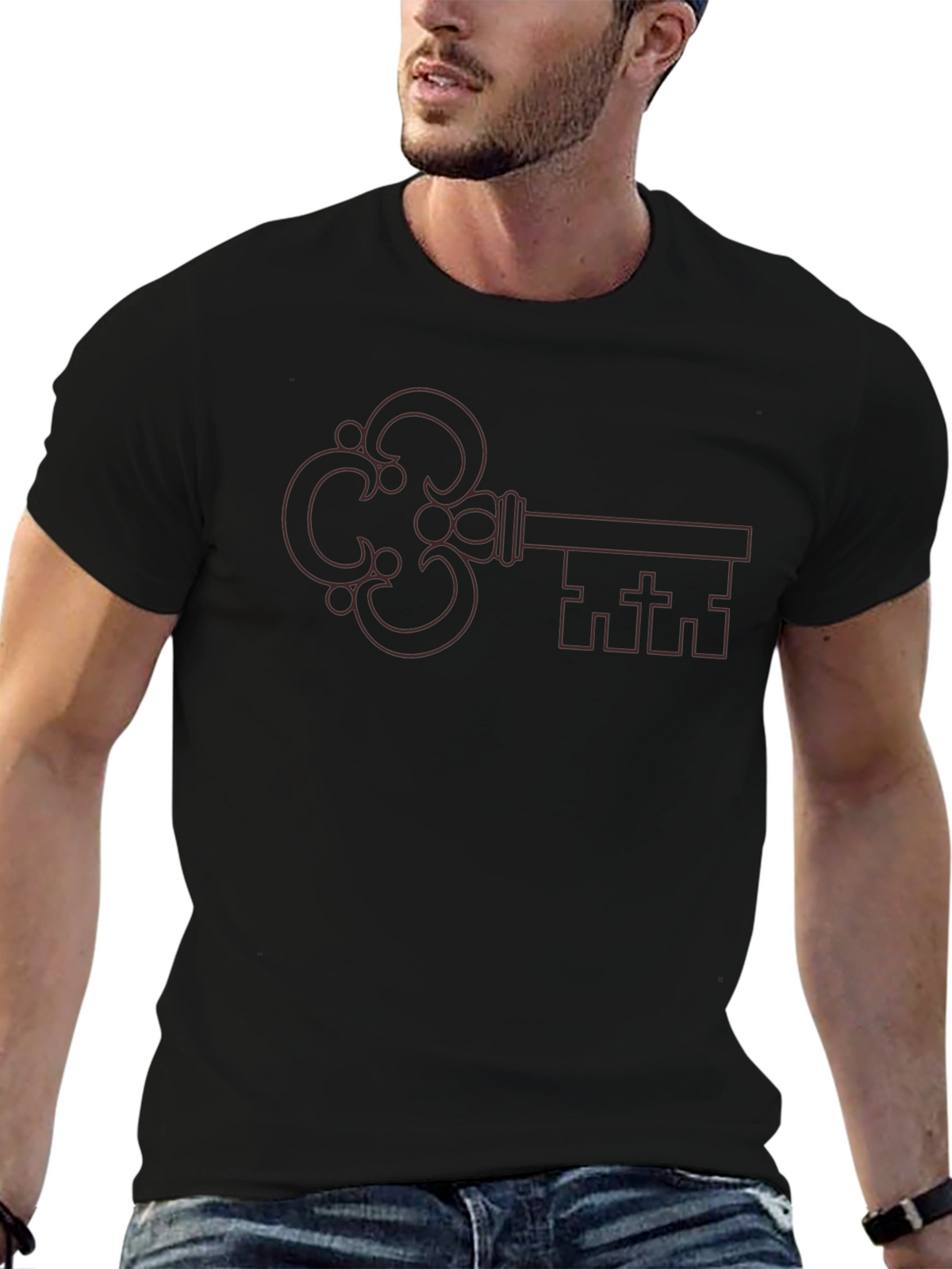 Key Graphic Black T-Shirt