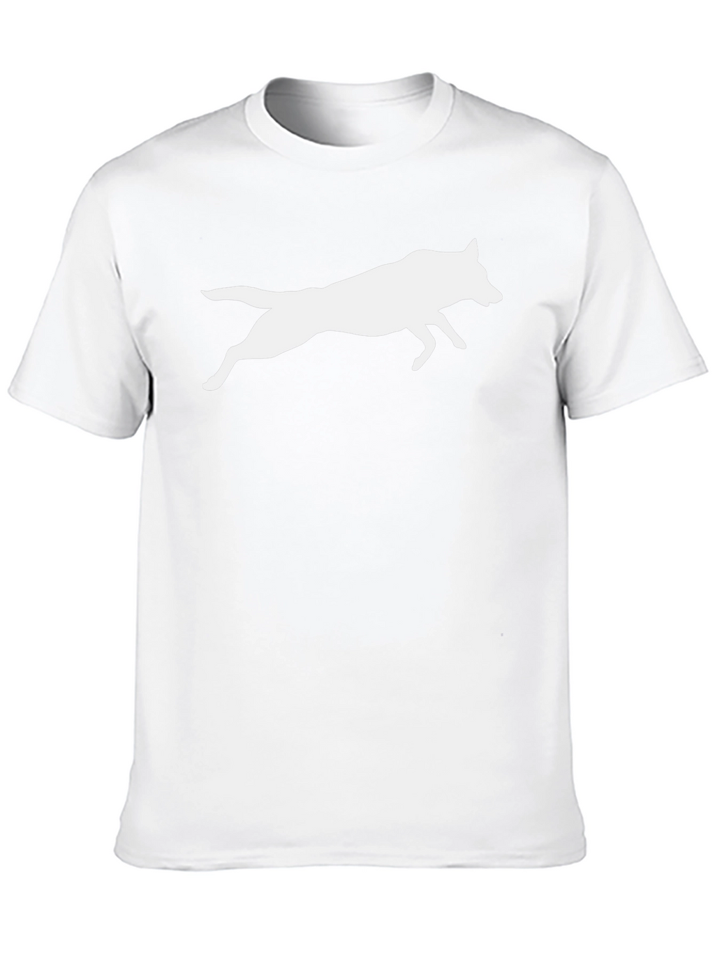 Black Tee with White Wolf Silhouette