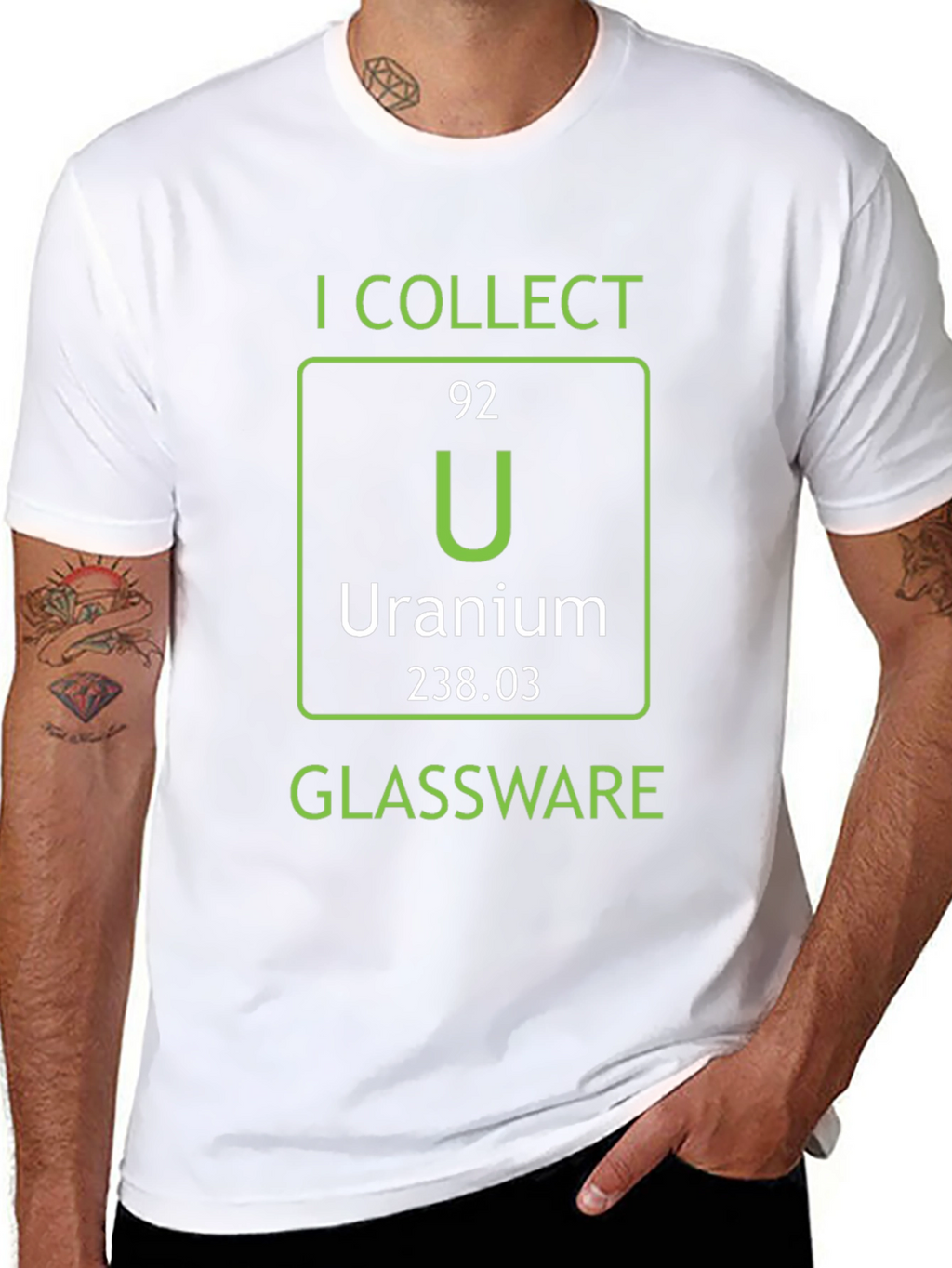 I Collect Uranium Glassware T-Shirt Science Humor