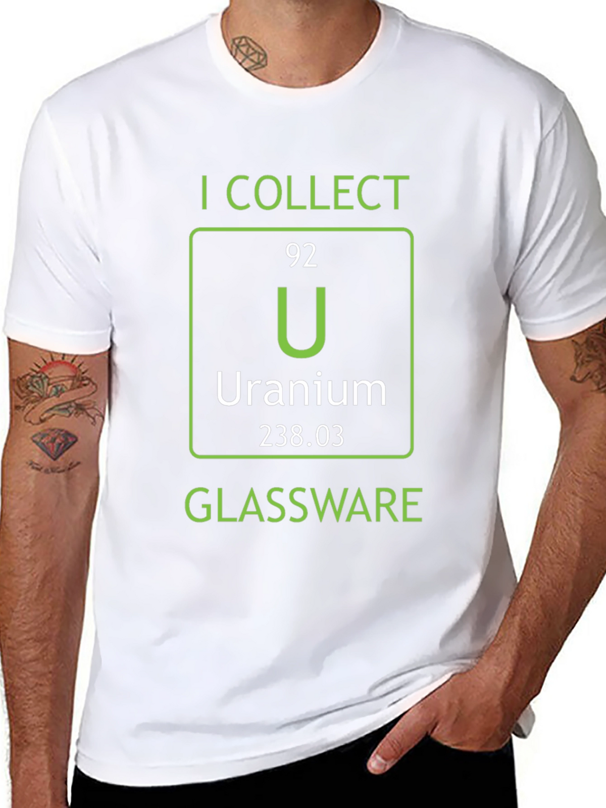 I Collect Uranium Glassware T-Shirt Science Humor