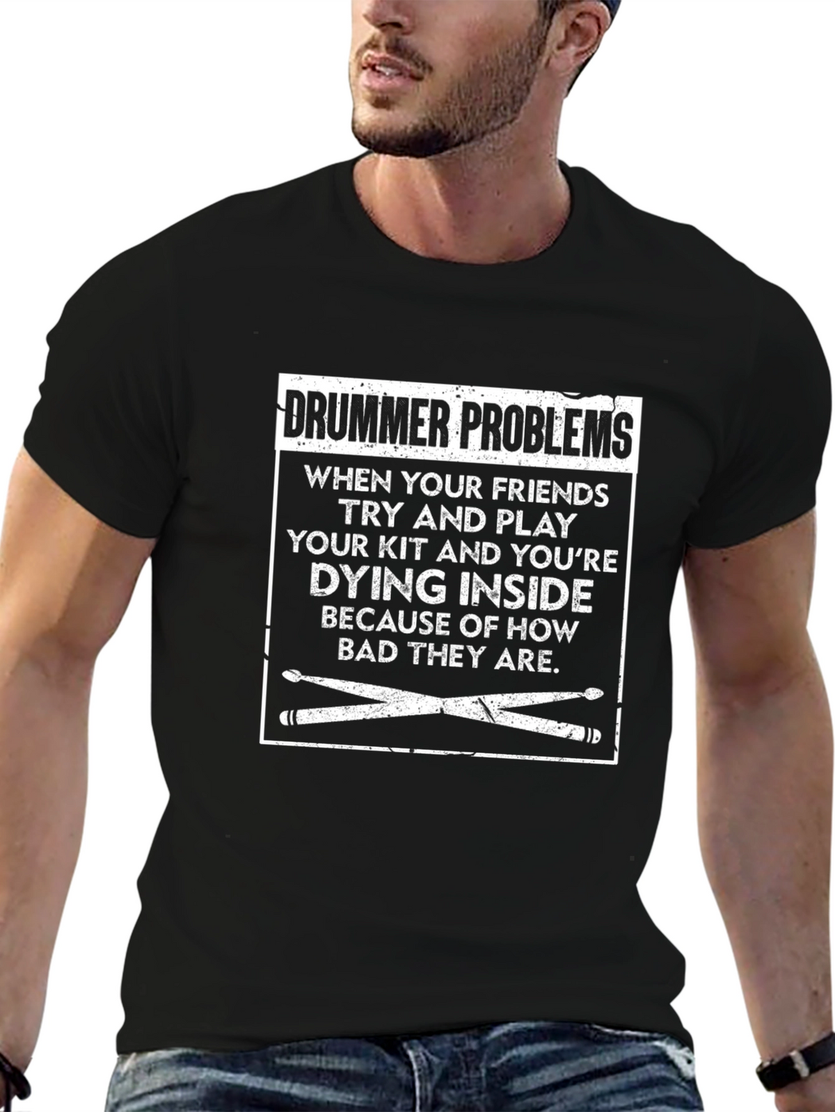 Drummer Problems T-Shirt - Funny Band Gift