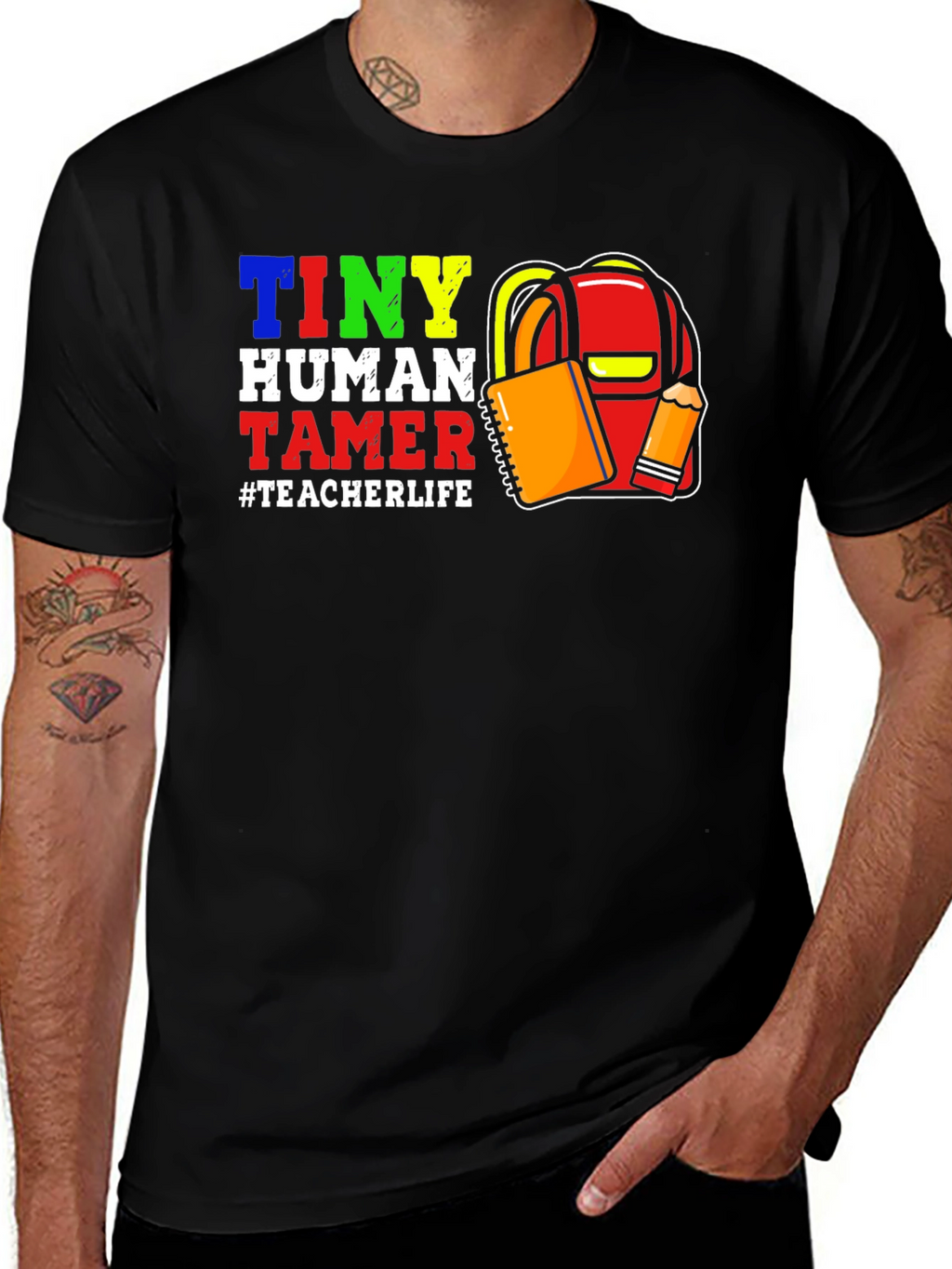 Tiny Human Tamer Teacher T-Shirt