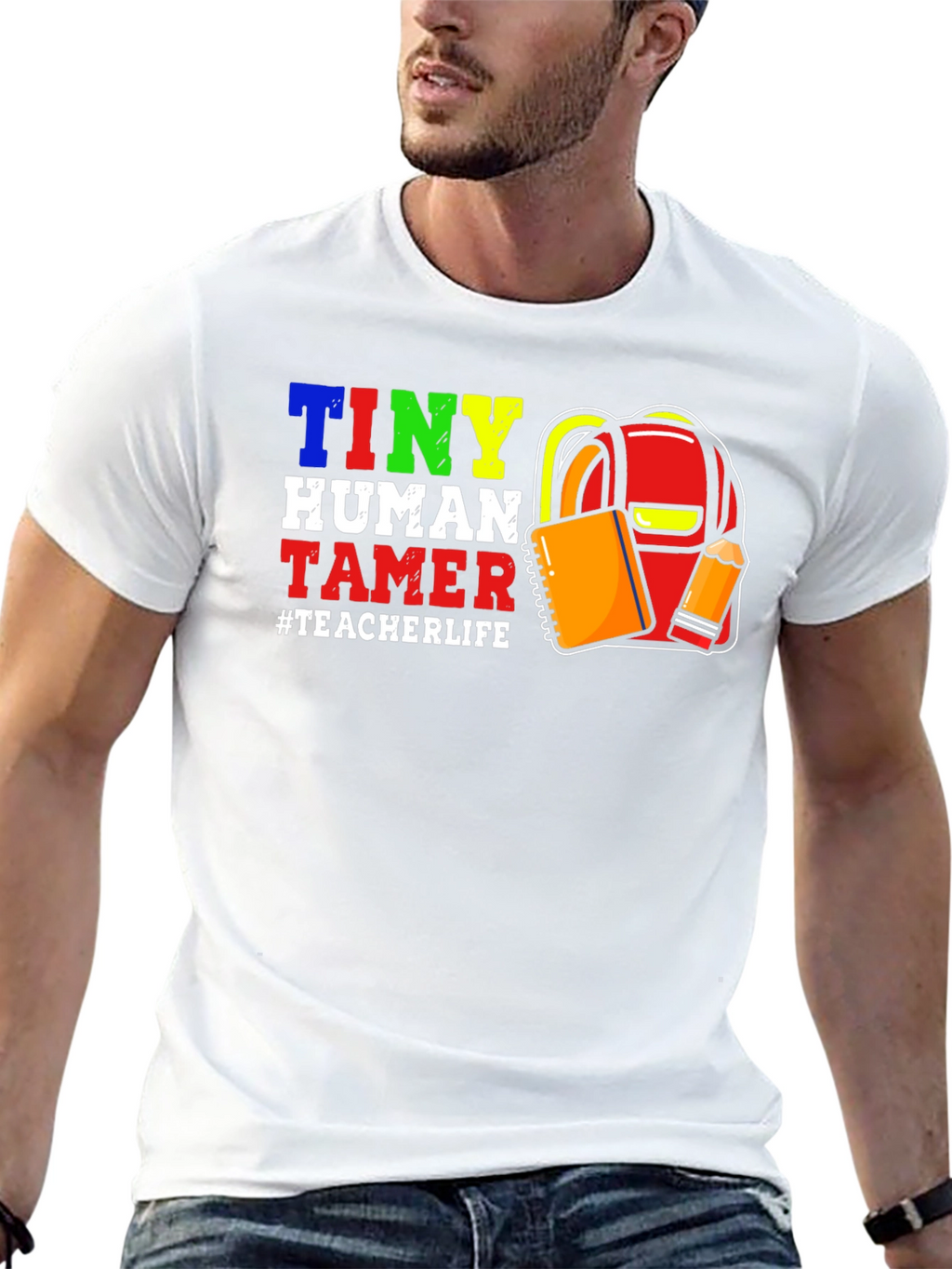 Tiny Human Tamer Teacher T-Shirt