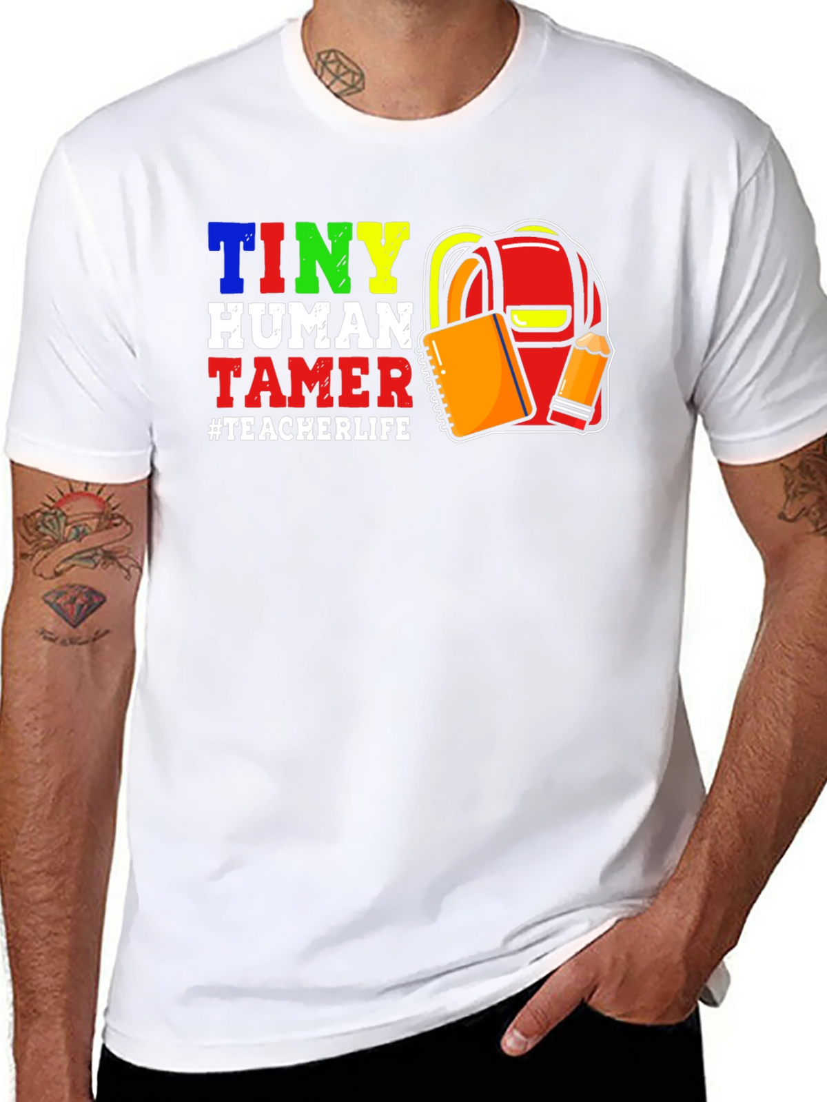 Tiny Human Tamer Teacher T-Shirt