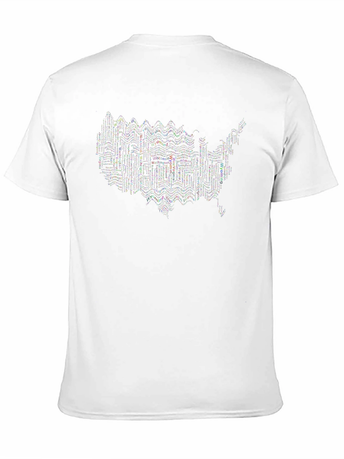 USA State Name Typography Graphic Tee