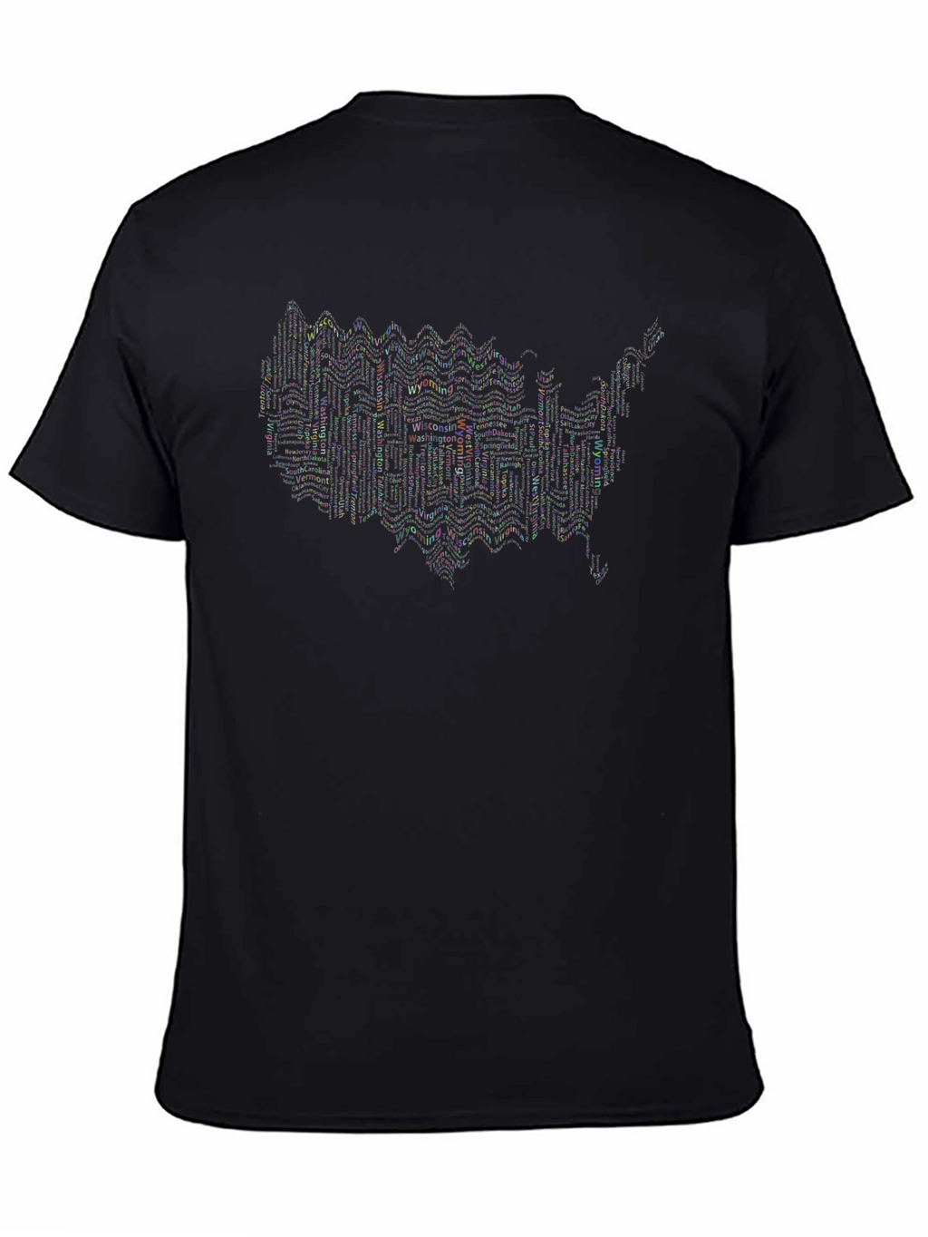 USA State Name Typography Graphic Tee