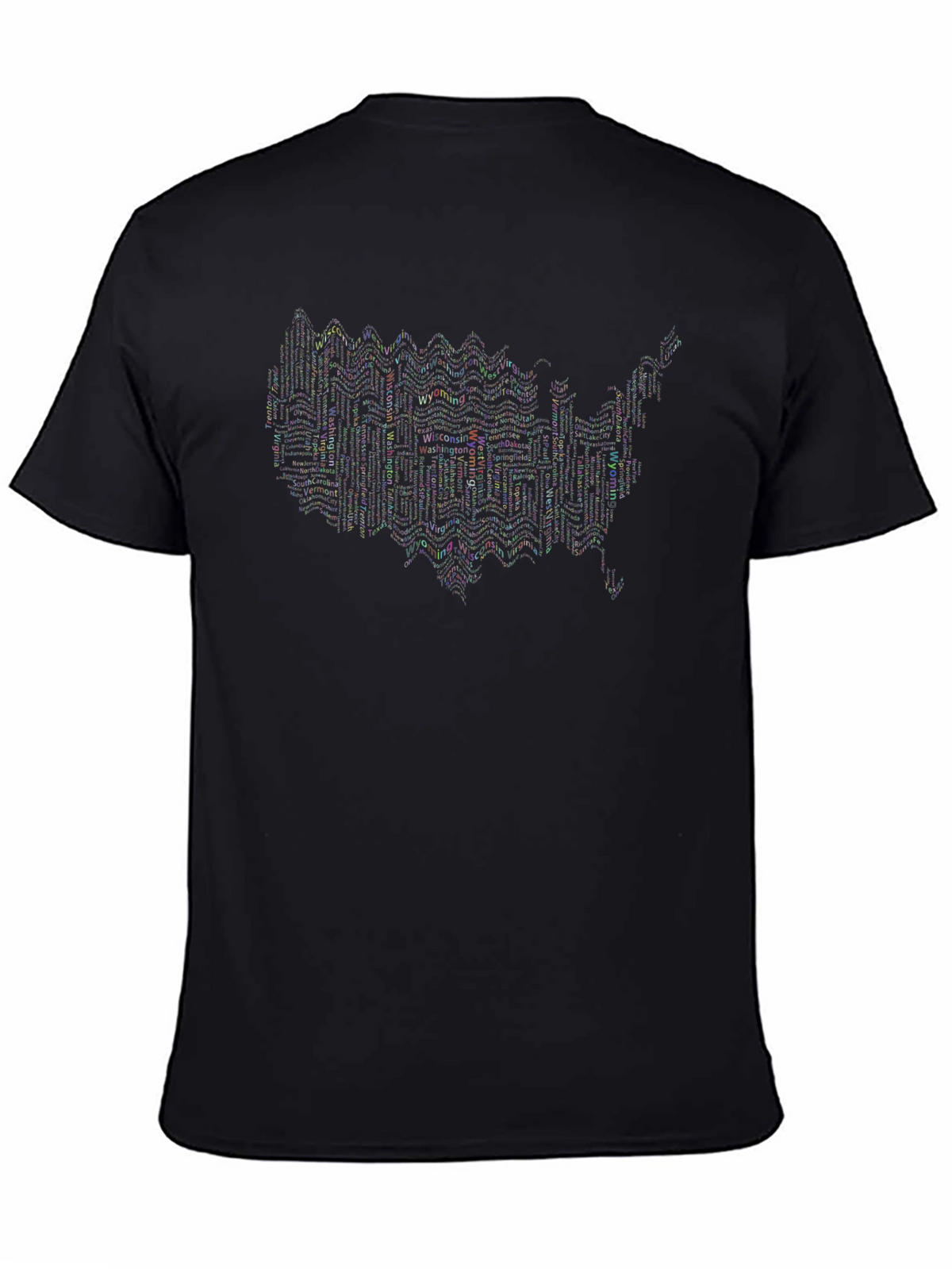 USA State Name Typography Graphic Tee