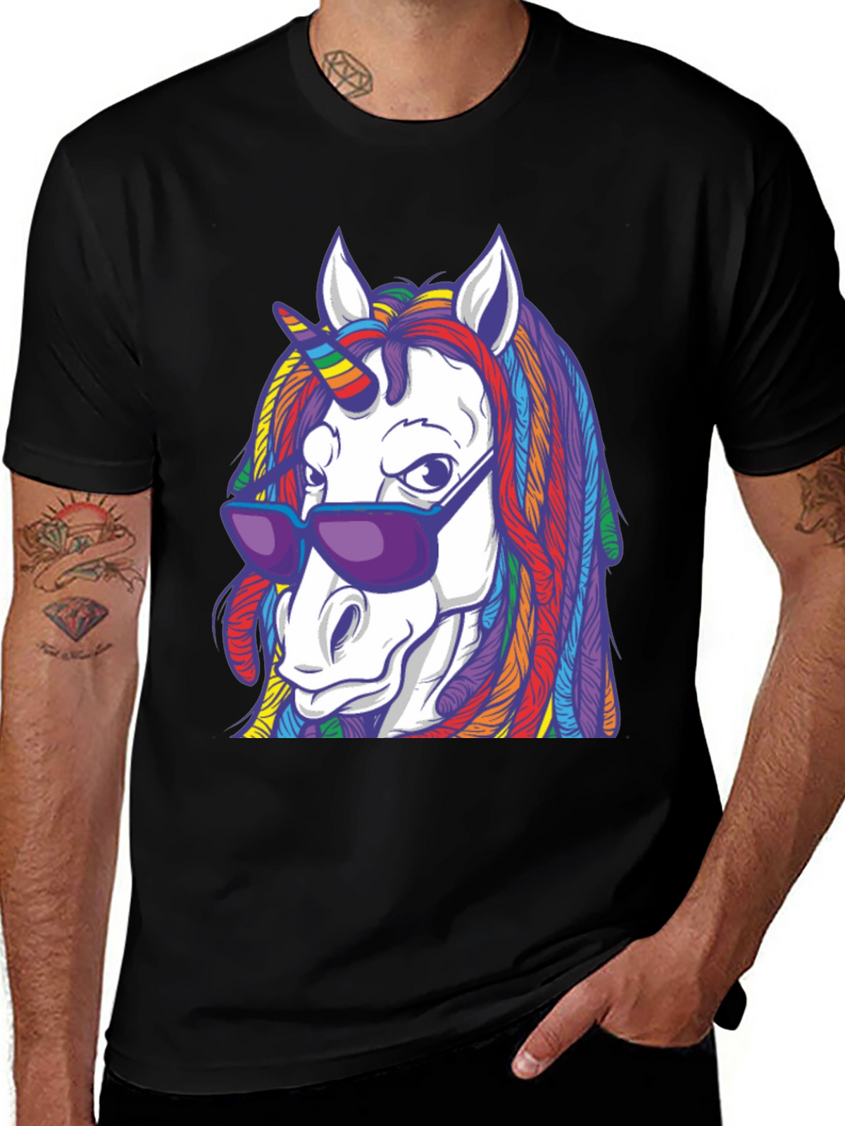Unicorn Rainbow Dreadlock T-Shirt