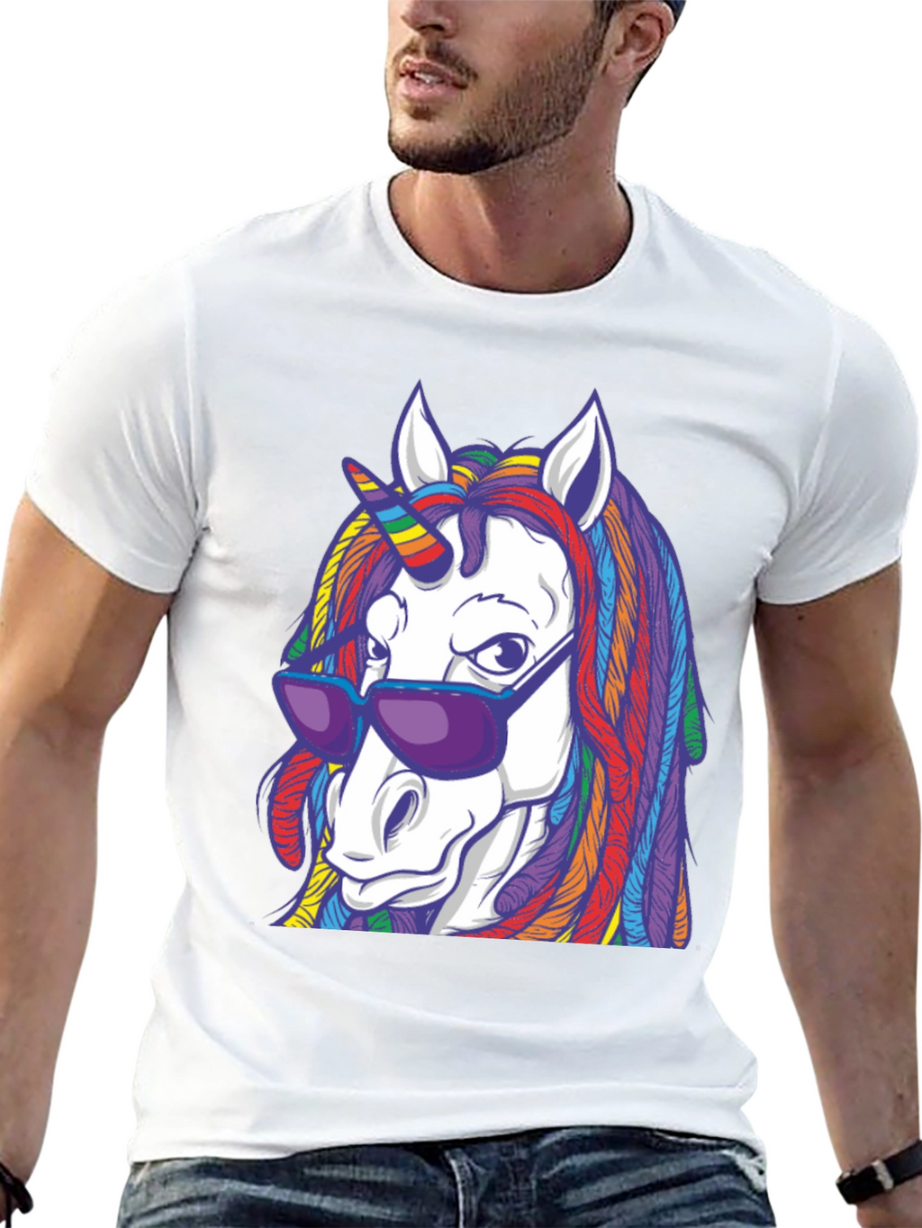 Unicorn Rainbow Dreadlock T-Shirt