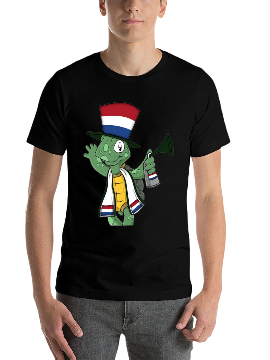 Dutch Turtle T-Shirt: Festive Cartoon Design