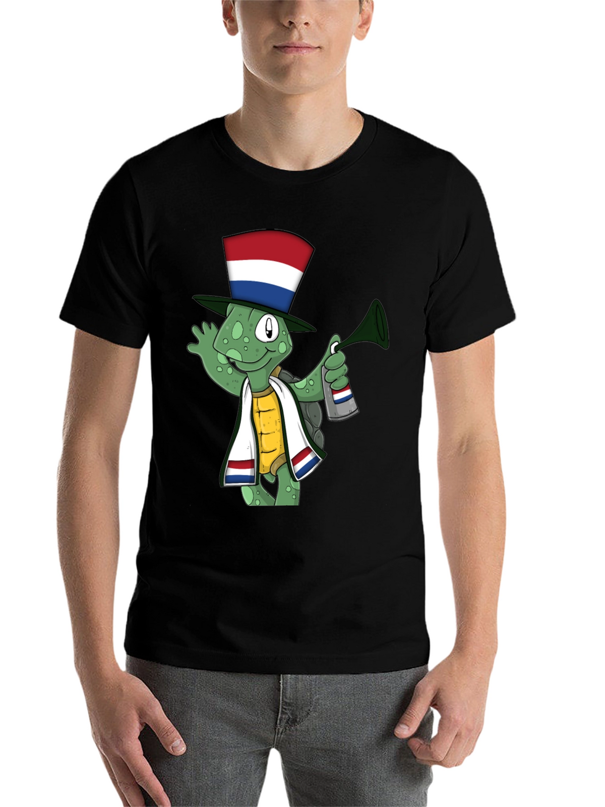 Dutch Turtle T-Shirt: Festive Cartoon Design