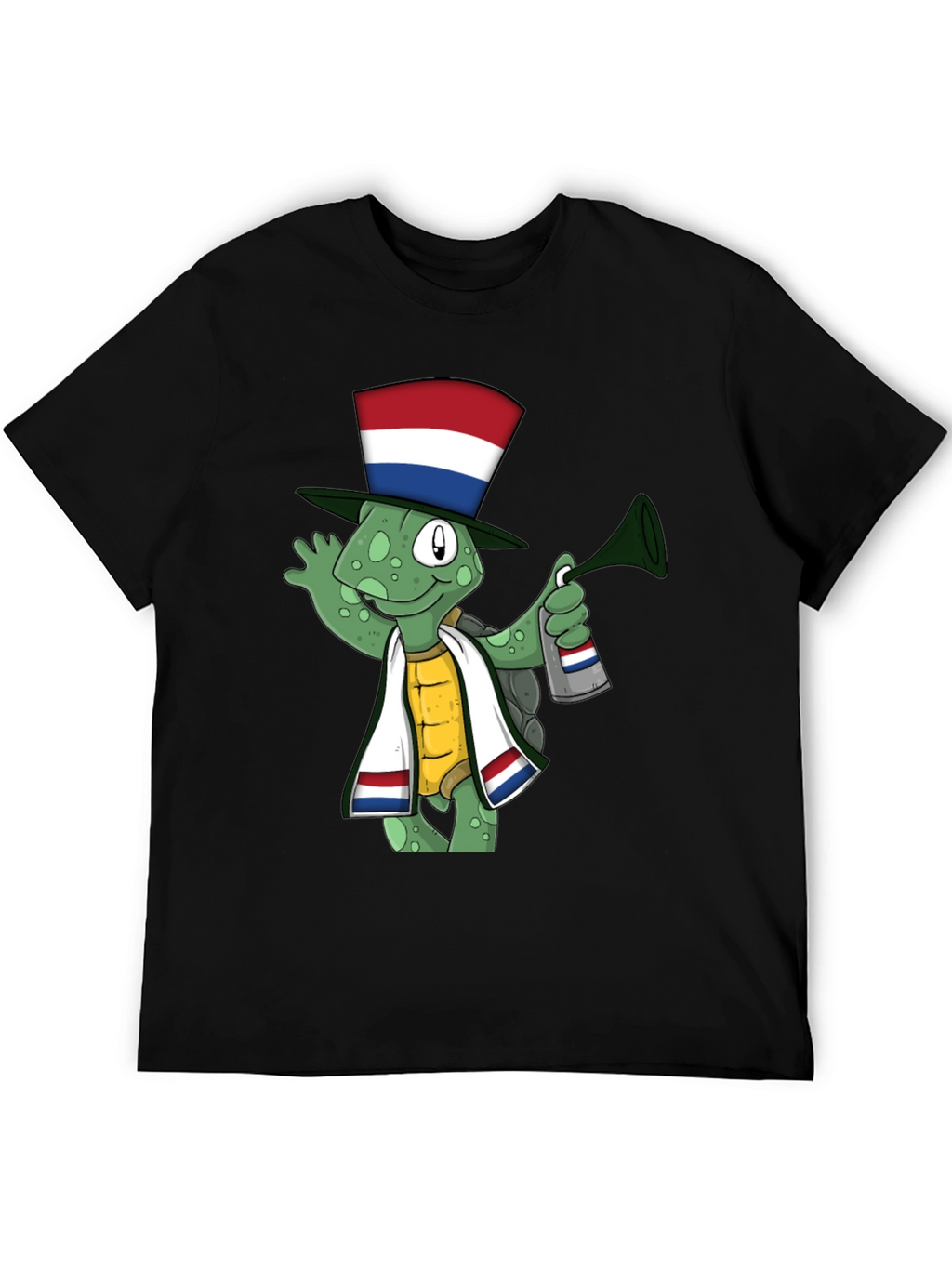 Dutch Turtle T-Shirt: Festive Cartoon Design