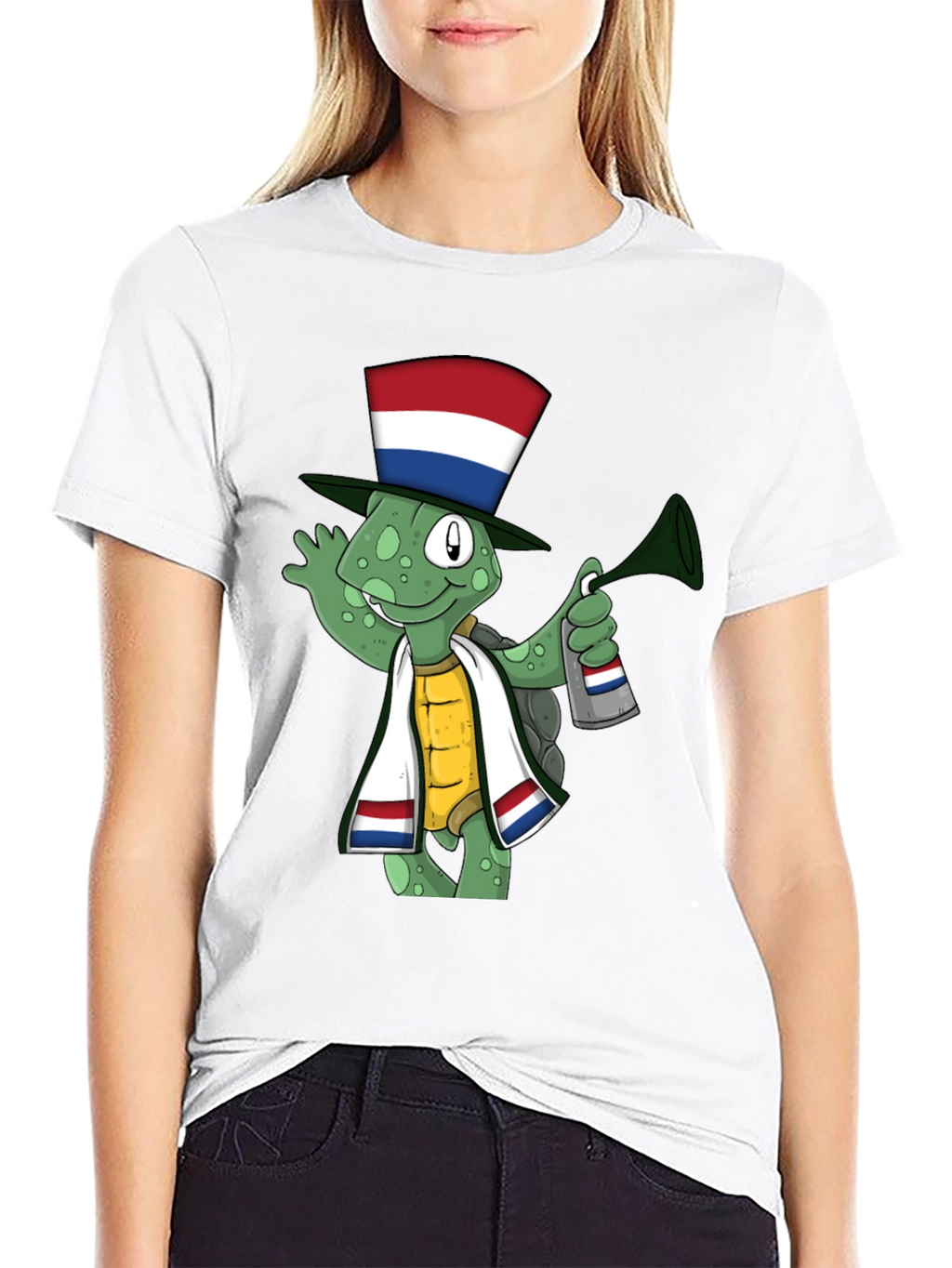 Dutch Turtle T-Shirt: Festive Cartoon Design